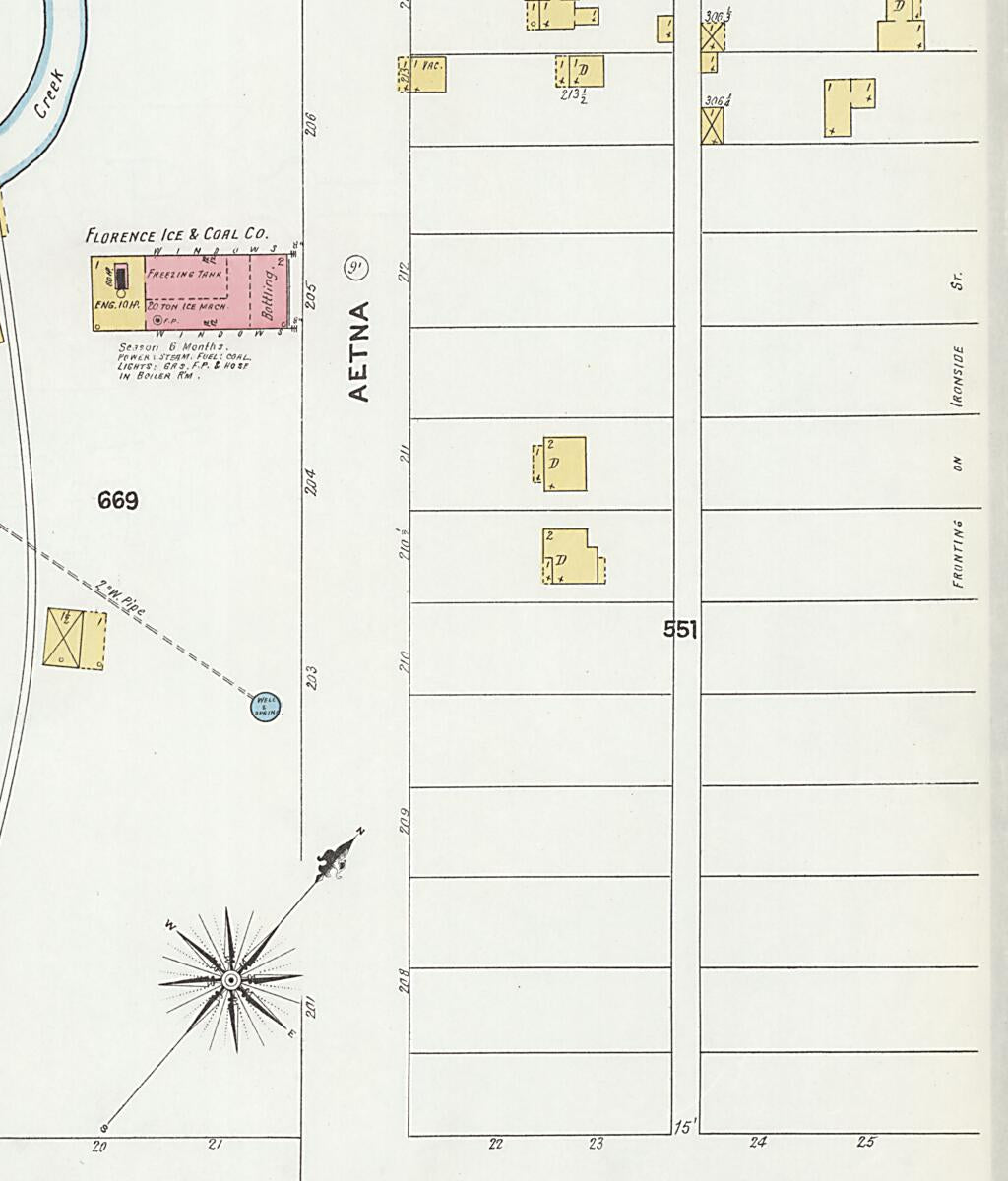 This old map of Florence, Lauderdale County, Alabama was created by Sanborn Map Company in 1905