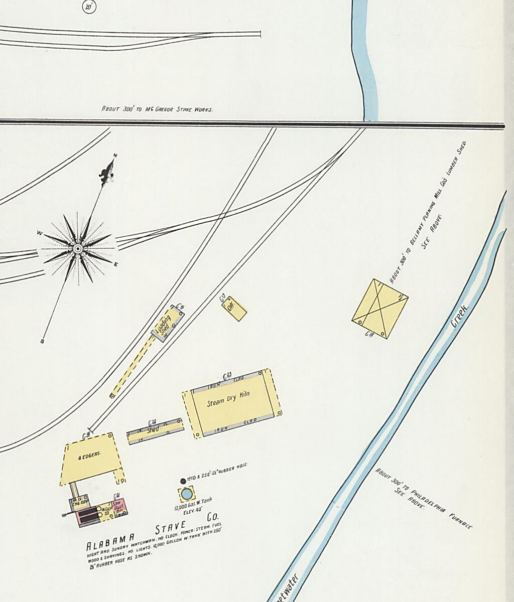 This old map of Florence, Lauderdale County, Alabama was created by Sanborn Map Company in 1905