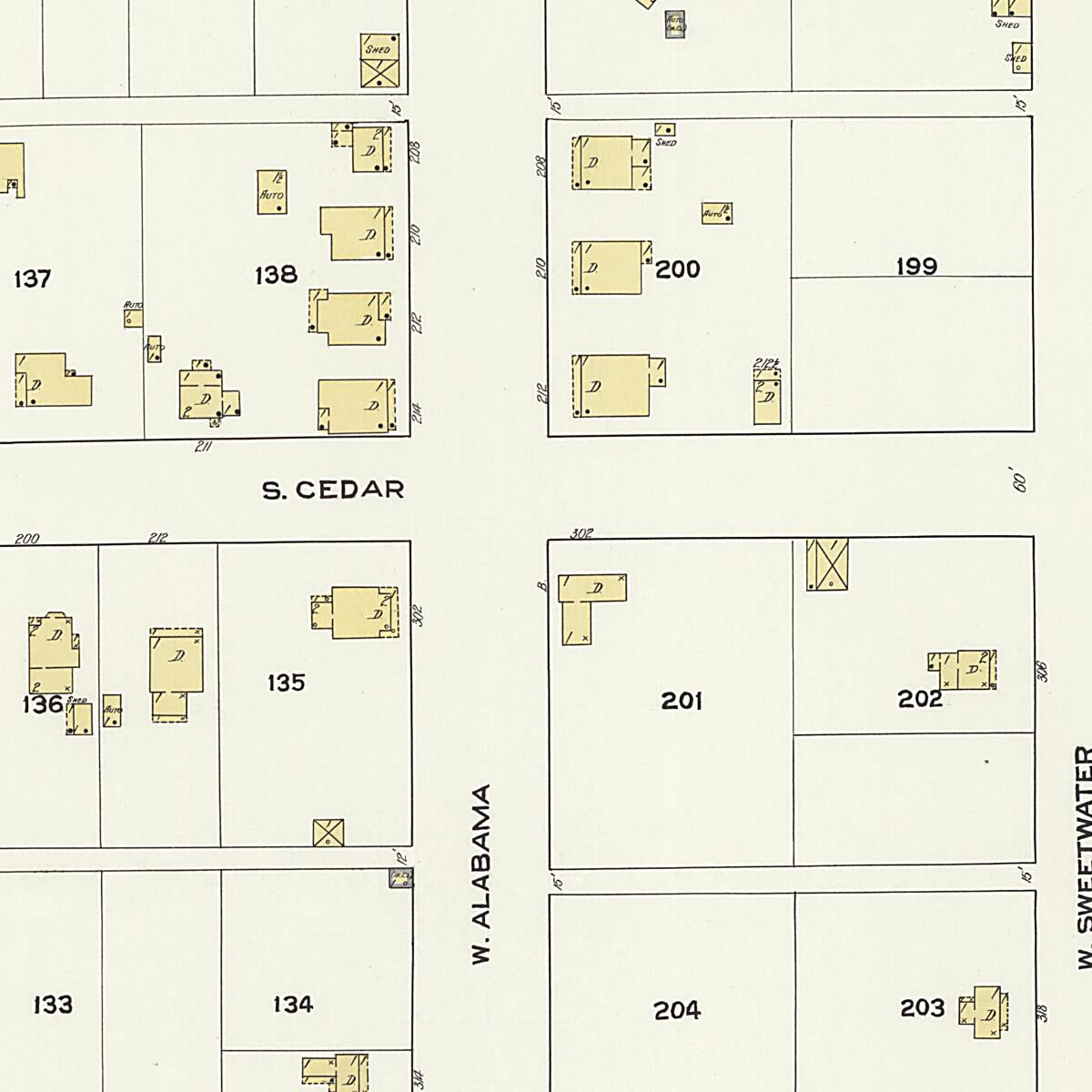 This old map of Waterloo, Lauderdale County, Alabama was created by Sanborn Map Company in 1921