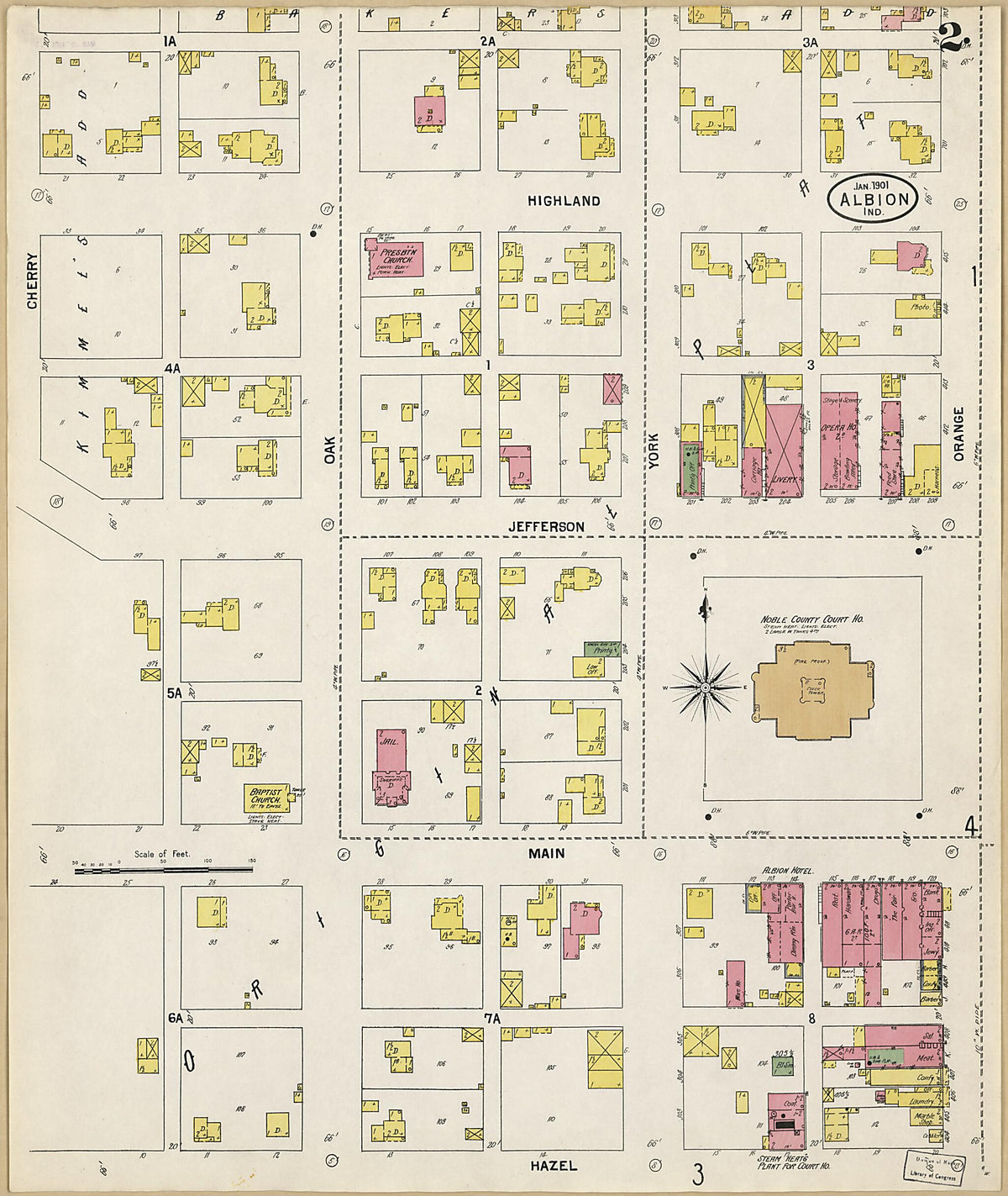 Albion, Noble County, Indiana 1901 (Sheet 2 of 4) by Relic Map Company