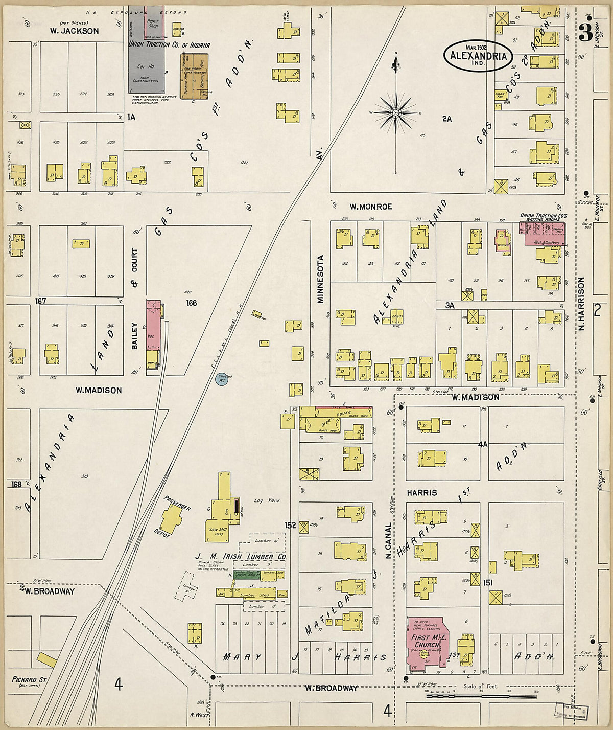Alexandria, Madison County, Indiana 1902 (Sheet 3 of 13) by Relic Map Company