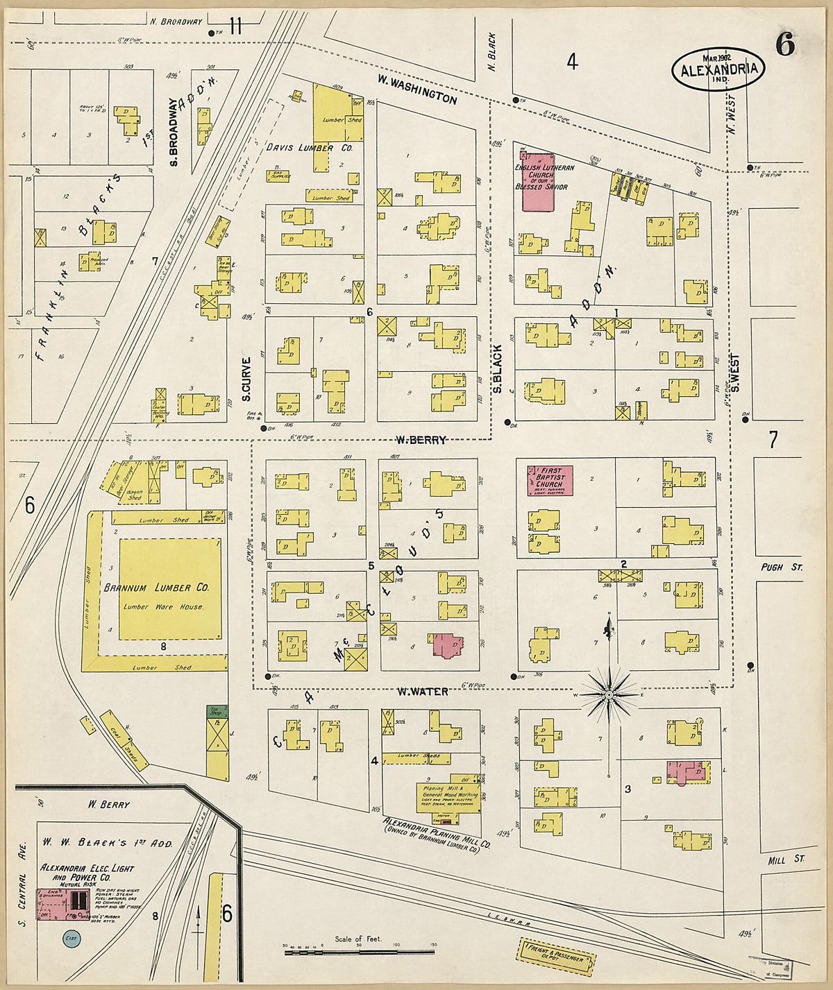 Alexandria, Madison County, Indiana 1902 (Sheet 6 of 13) by Relic Map Company