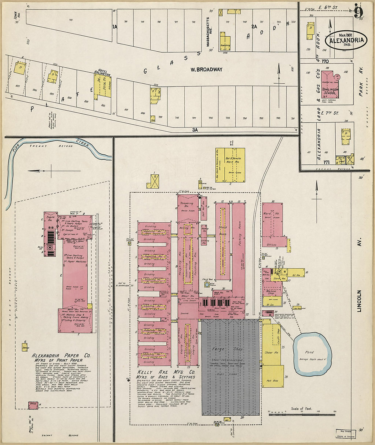 Alexandria, Madison County, Indiana 1902 (Sheet 9 of 13) by Relic Map Company