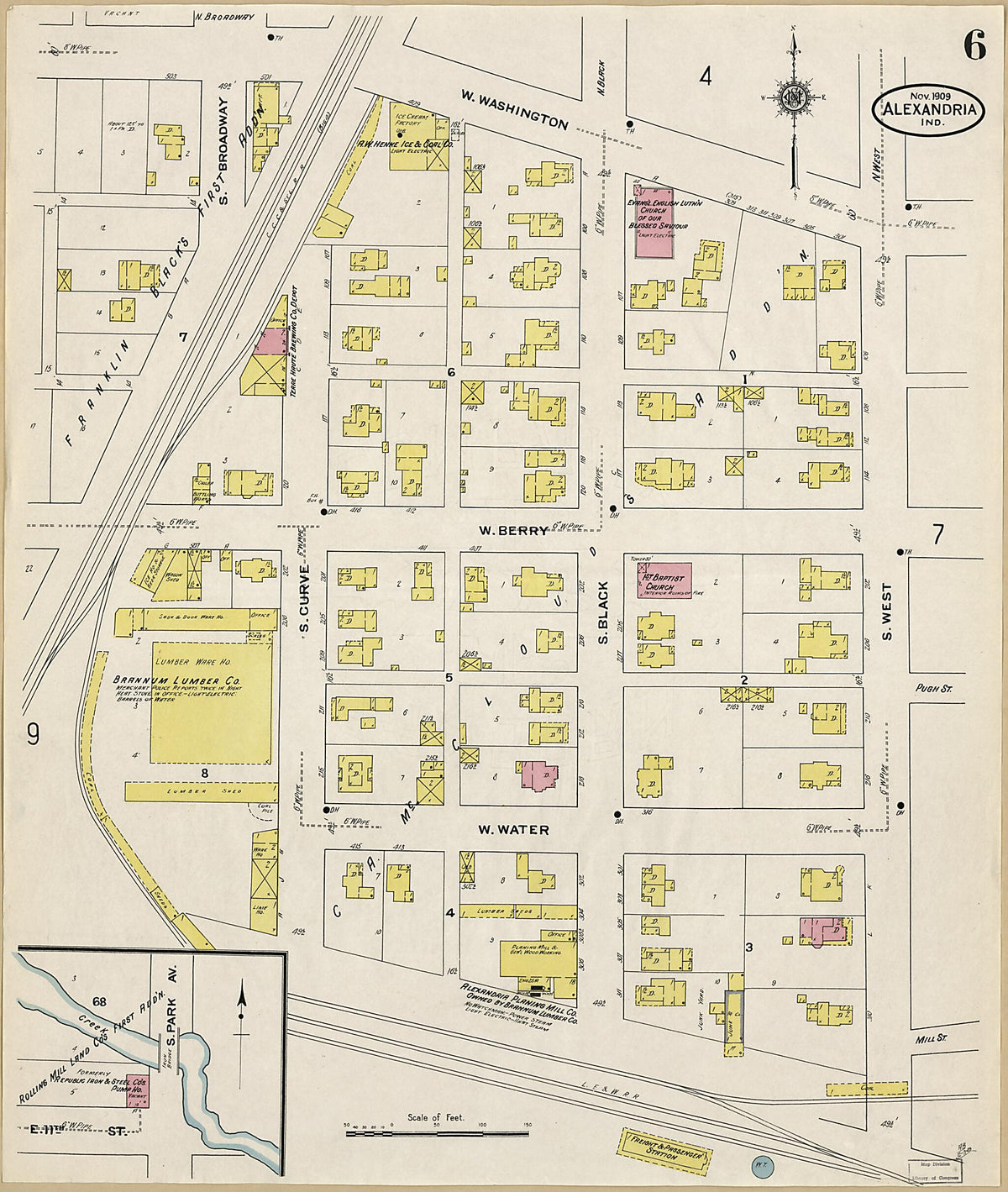 Alexandria, Madison County, Indiana 1909 (Sheet 6 of 13) by Relic Map Company