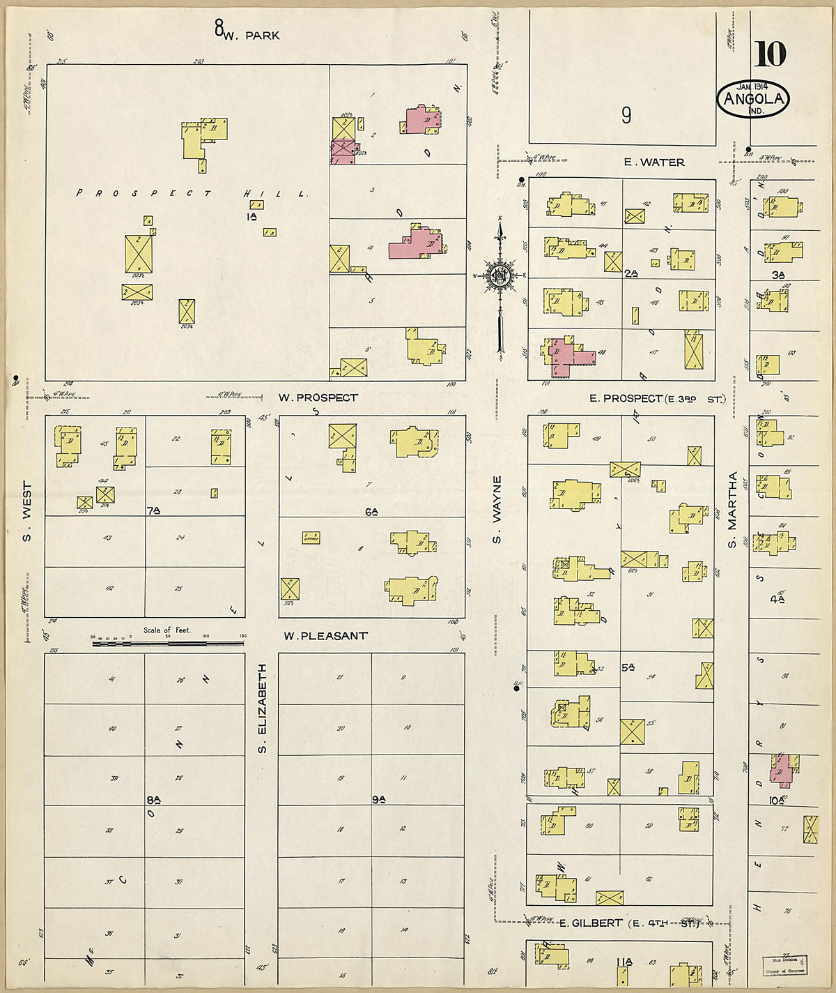 Angola, Steuben County, Indiana 1914 (Sheet 10 of 11) by Relic Map Company
