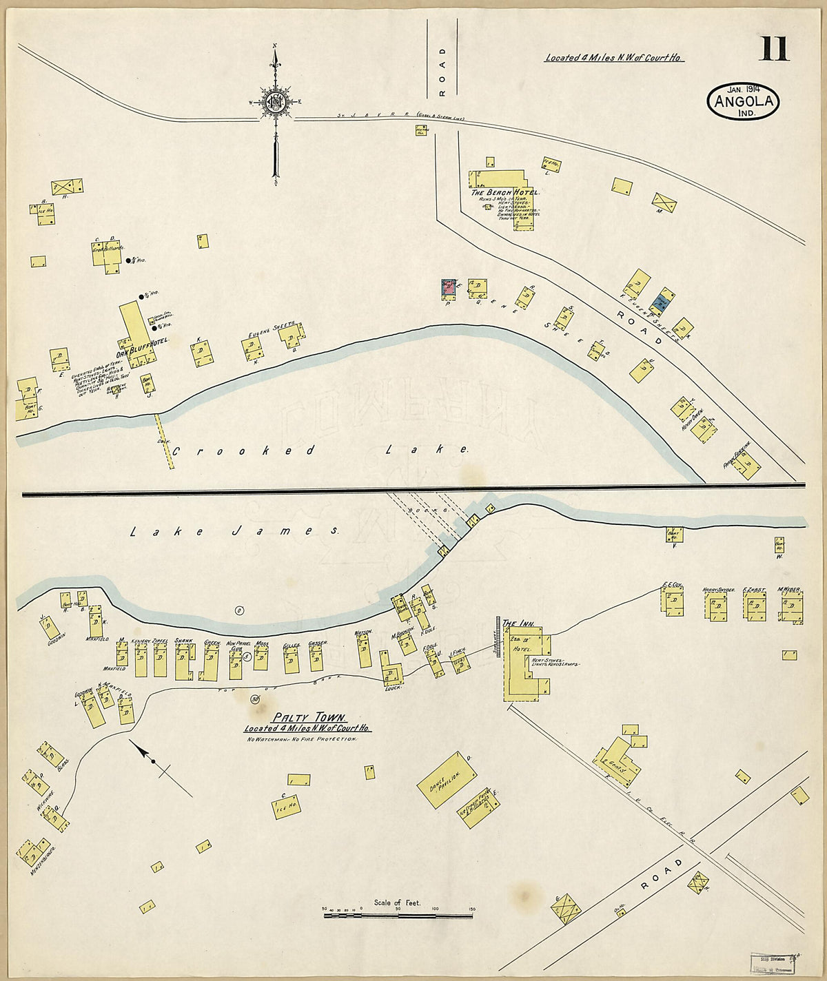 Angola, Steuben County, Indiana 1914 (Sheet 11 of 11) by Relic Map Company