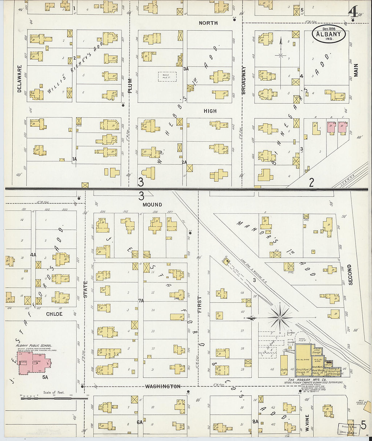 Albany, Delaware County, Indiana 1899 (Sheet 4 of 5) by Relic Map Company