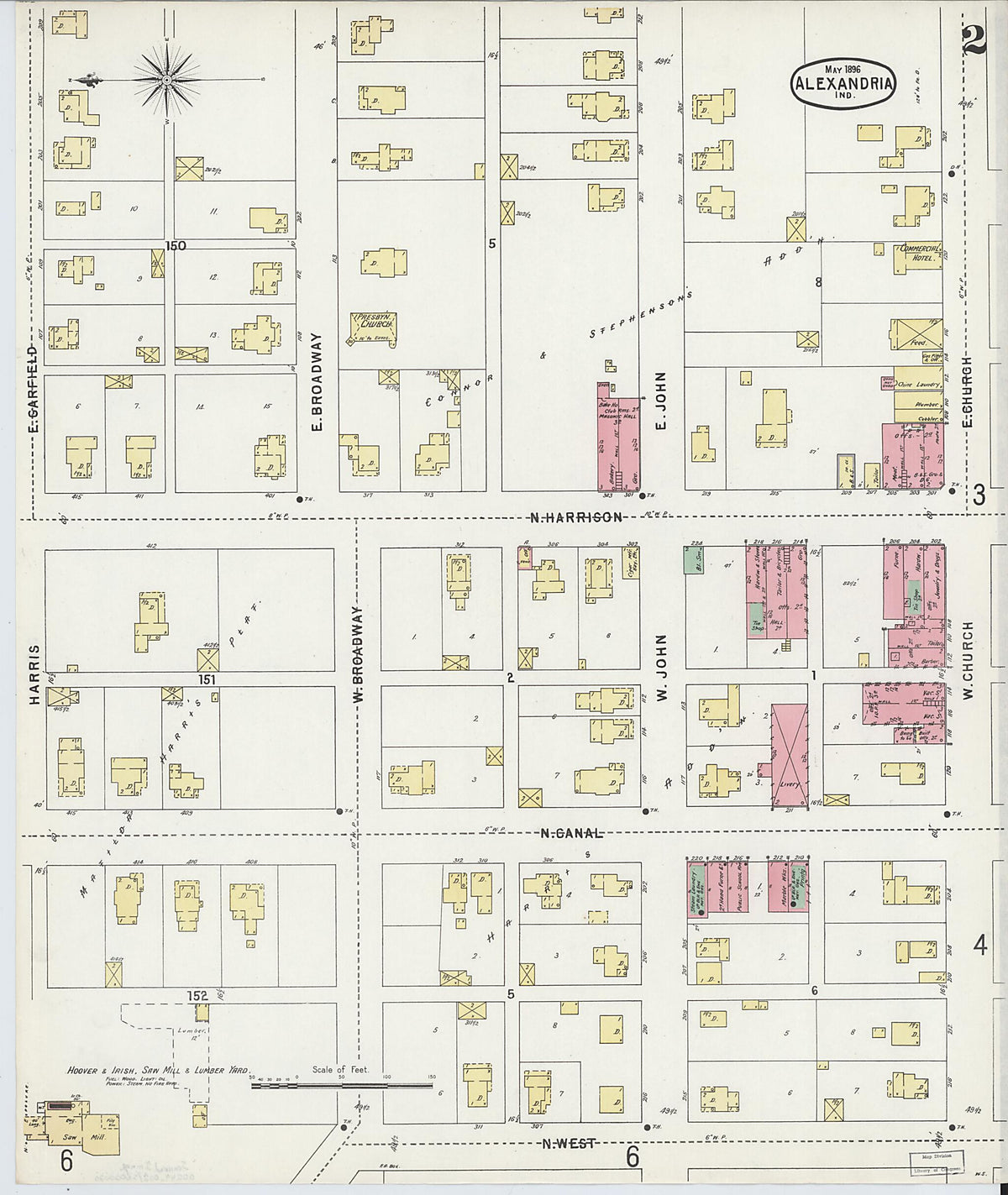 Alexandria, Madison County, Indiana 1896 (Sheet 2 of 10) by Relic Map Company