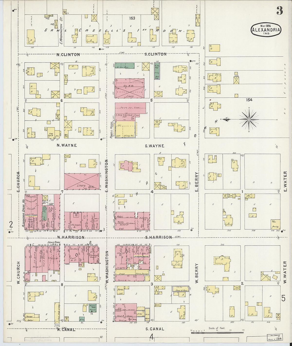 Alexandria, Madison County, Indiana 1896 (Sheet 3 of 10) by Relic Map Company