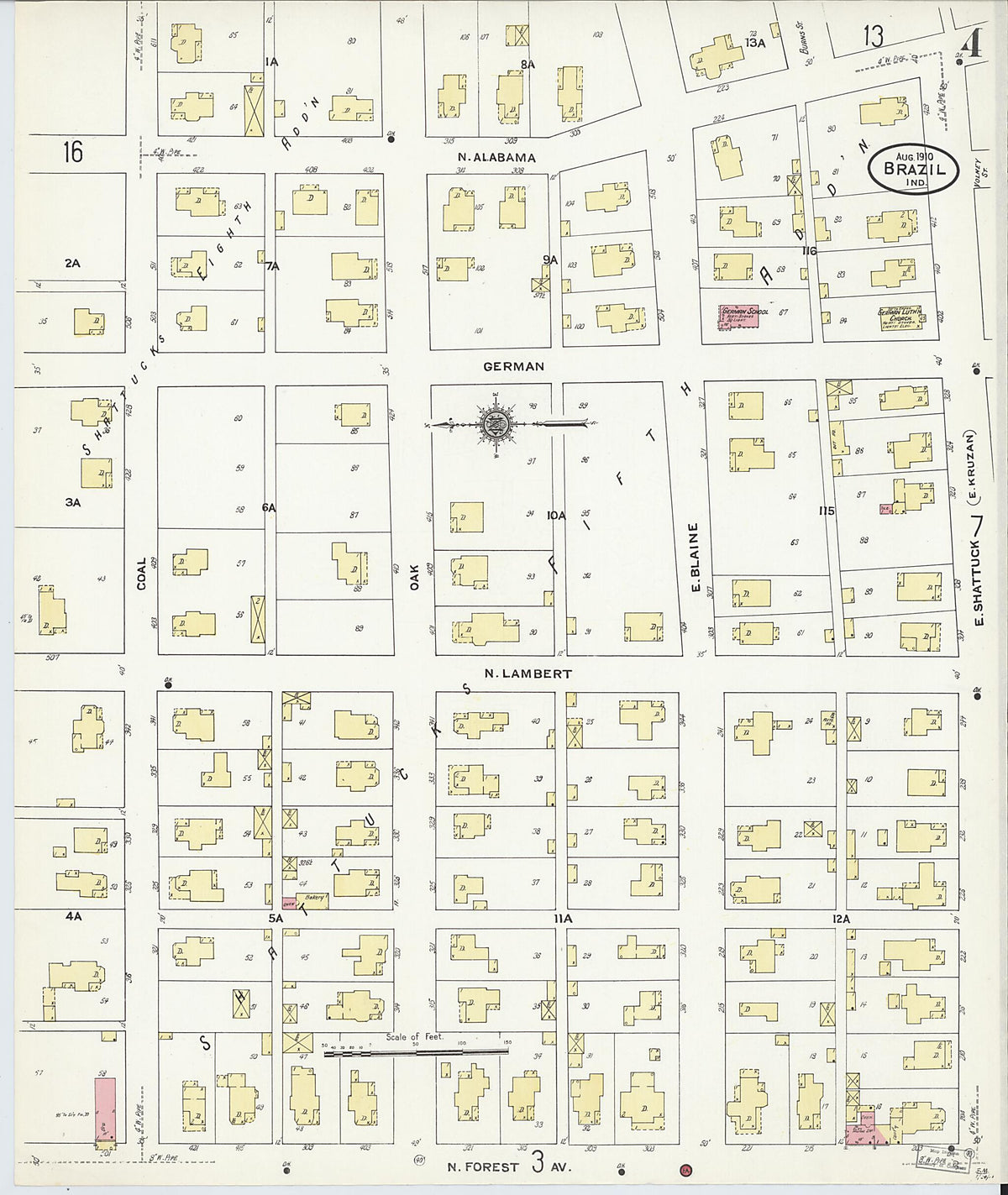 Brazil, Clay County, Indiana 1910 (Sheet 4 of 20) by Relic Map Company