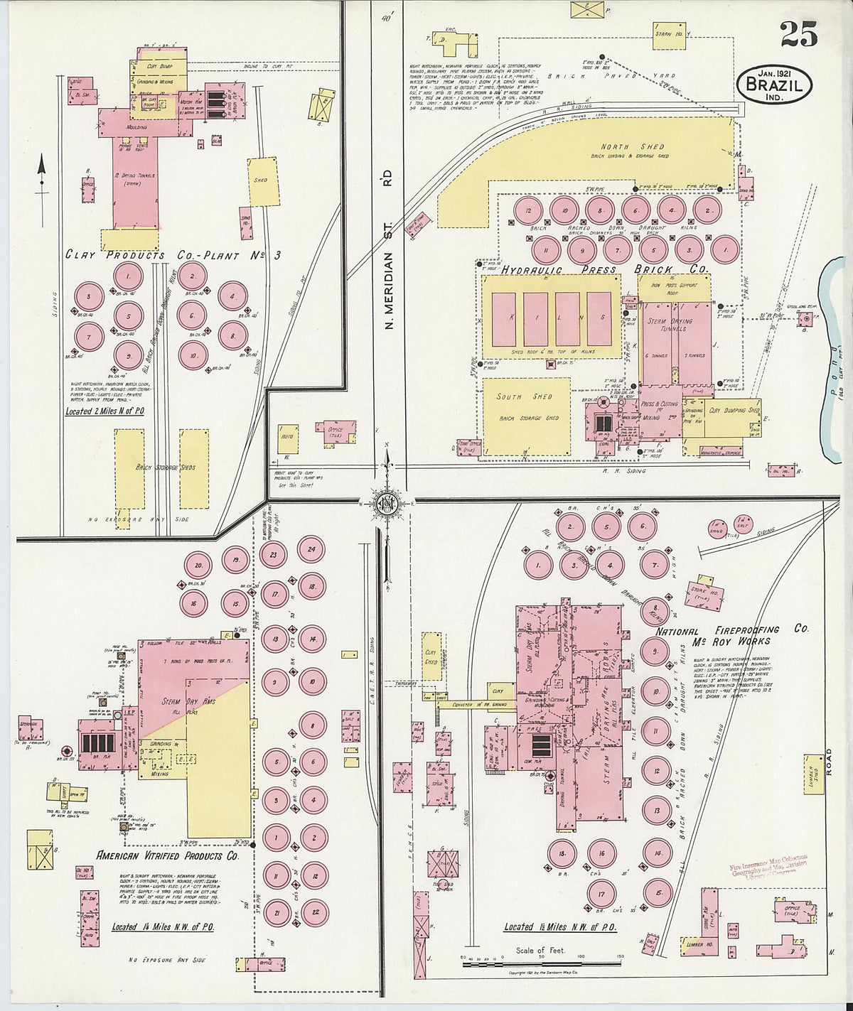 Brazil, Clay County, Indiana 1921 (Sheet 25 of 27) by Relic Map Company
