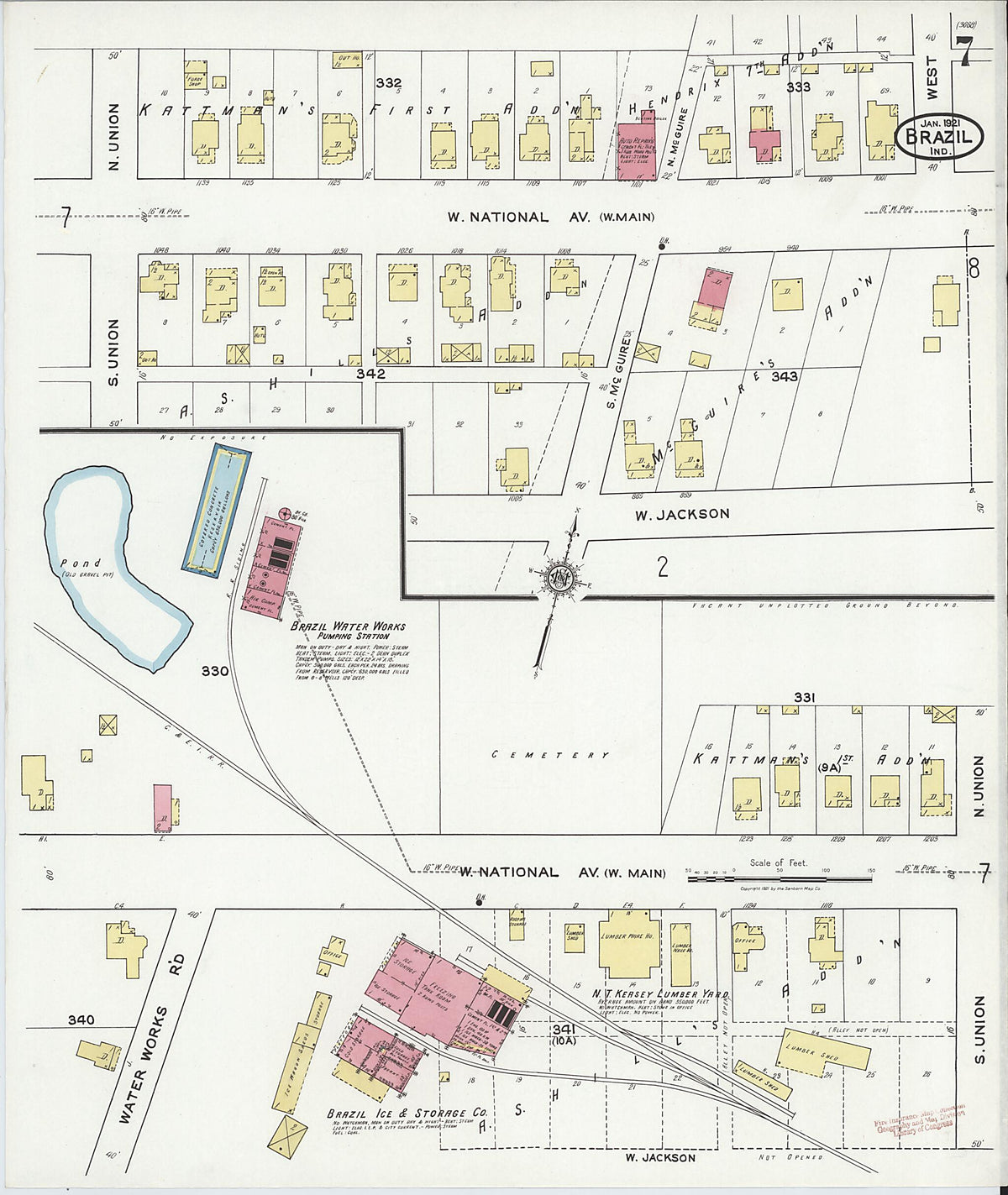 Brazil, Clay County, Indiana 1921 (Sheet 7 of 27) by Relic Map Company
