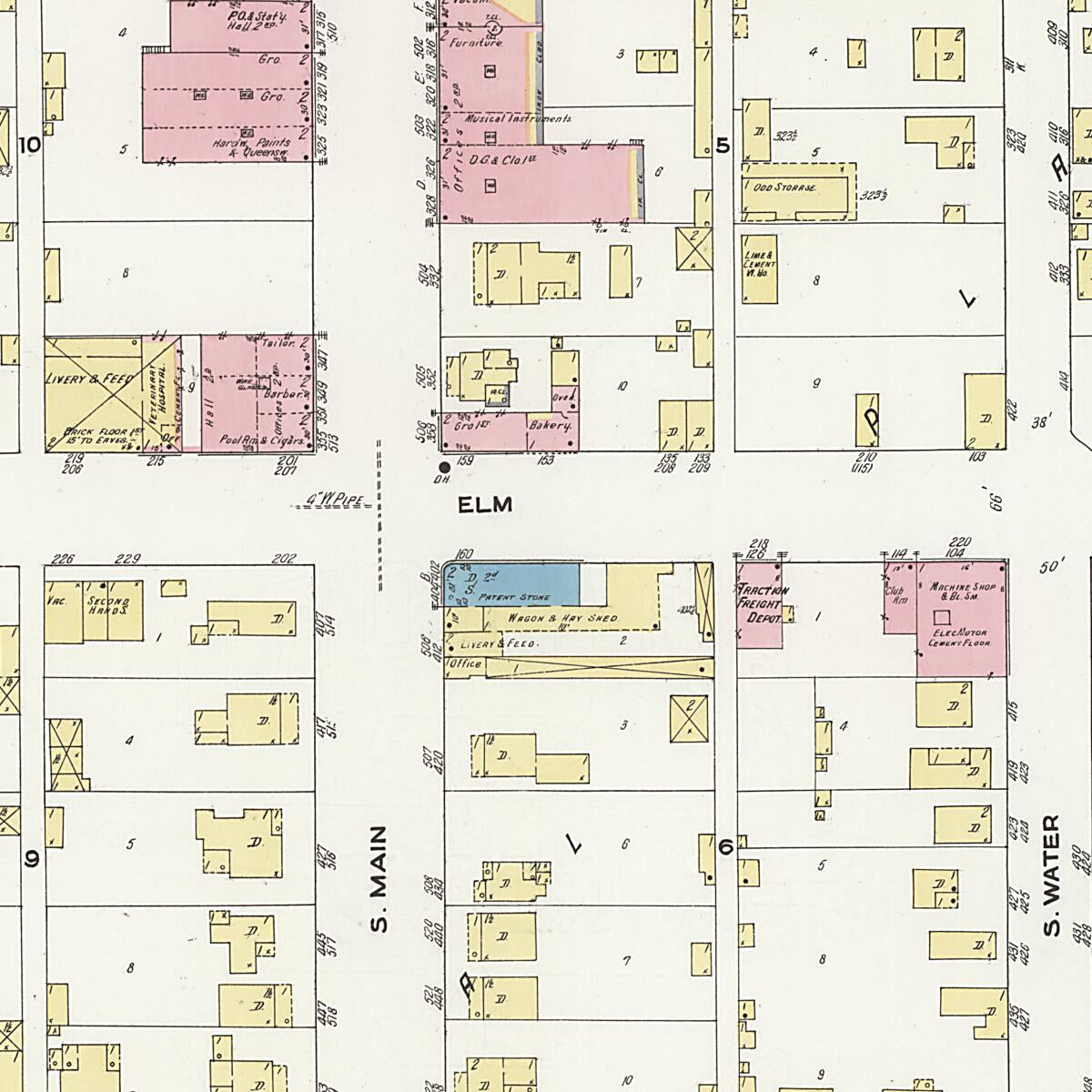 This old map of Clinton, Vermillion County, Indiana was created by Sanborn Map Company in 1910