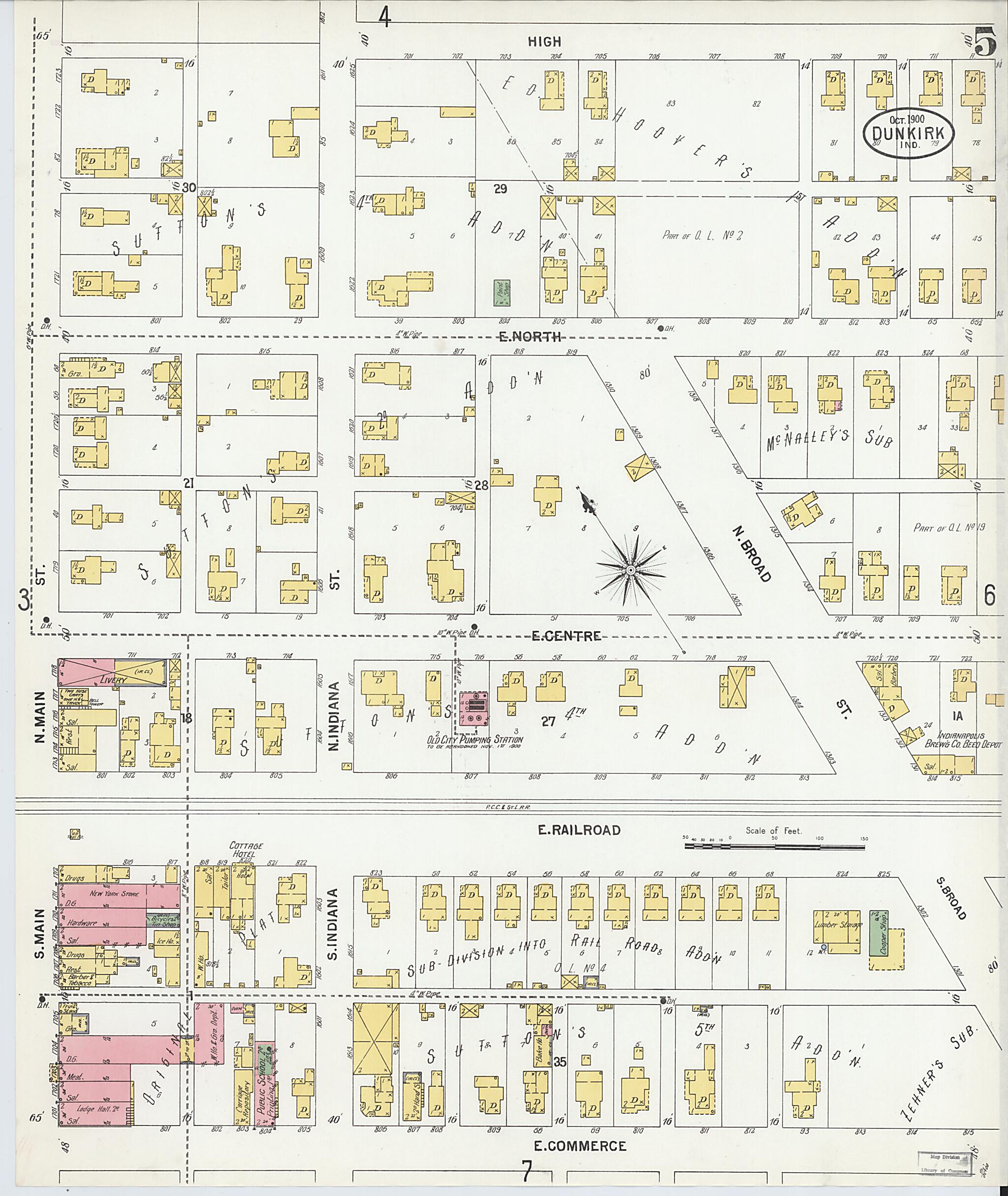 This old map of Jay, Indiana was created by Sanborn Map Company in 1900