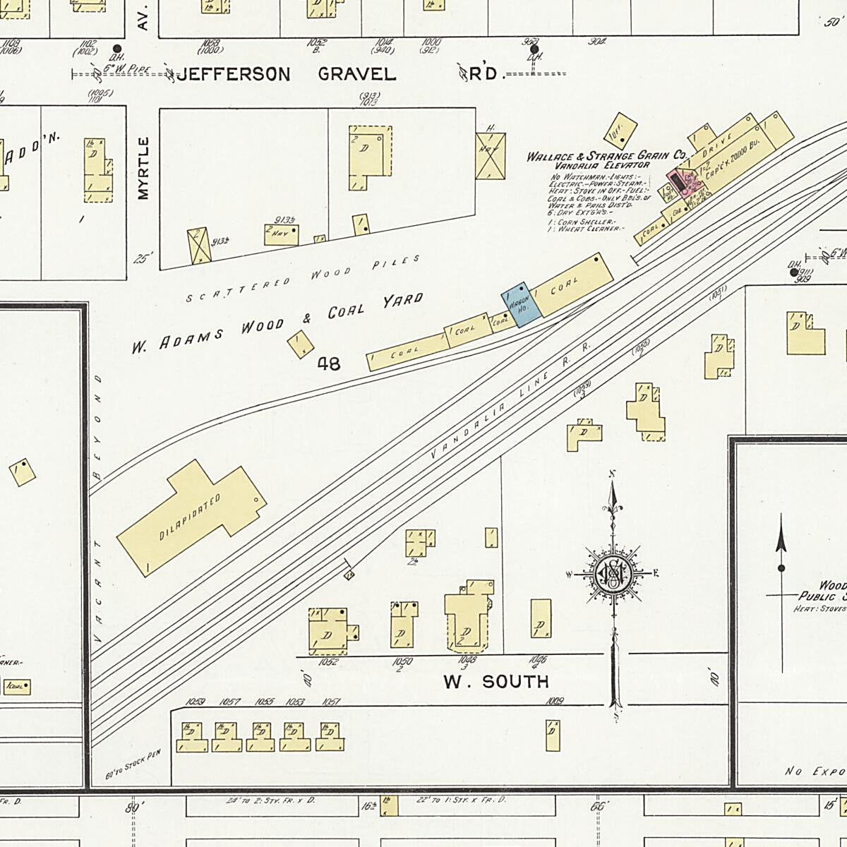 This old map of Frankfort, Clinton County, Indiana was created by Sanborn Map Company in 1912
