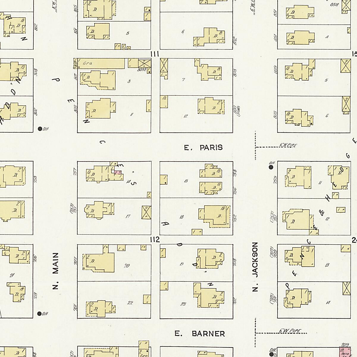 This old map of Frankfort, Clinton County, Indiana was created by Sanborn Map Company in 1912