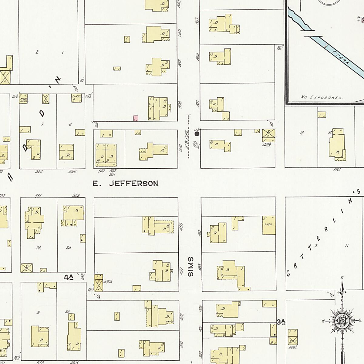 This old map of Frankfort, Clinton County, Indiana was created by Sanborn Map Company in 1912