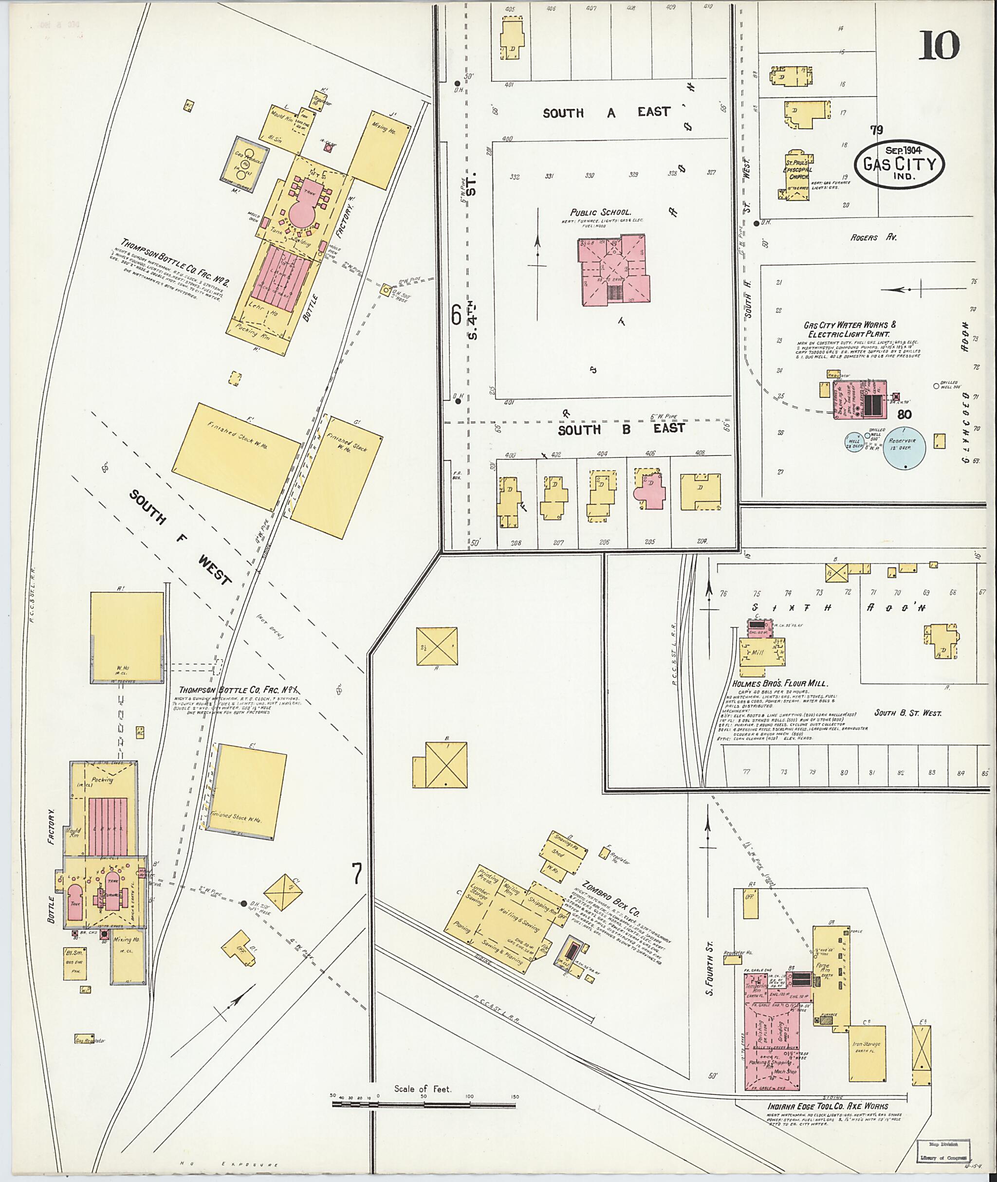 Gas City, Grant County, Indiana 1904 (Sheet 10 of 10) by Relic Map Company