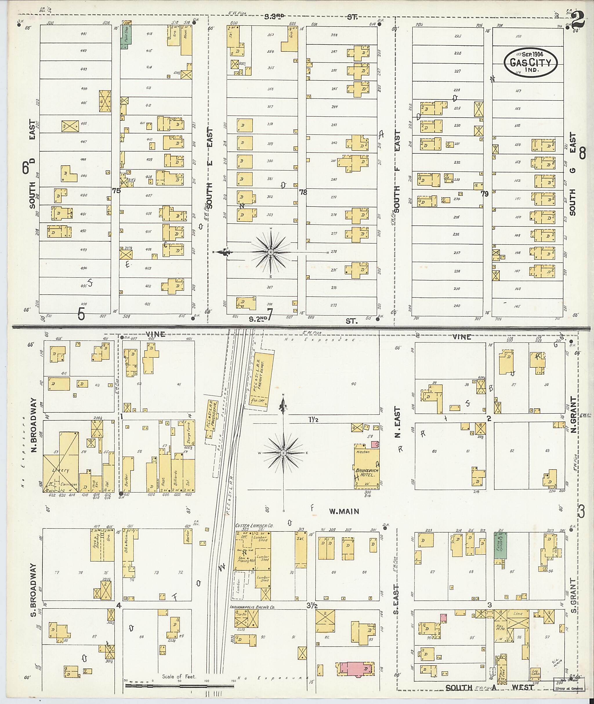 Gas City, Grant County, Indiana 1904 (Sheet 2 of 10) by Relic Map Company