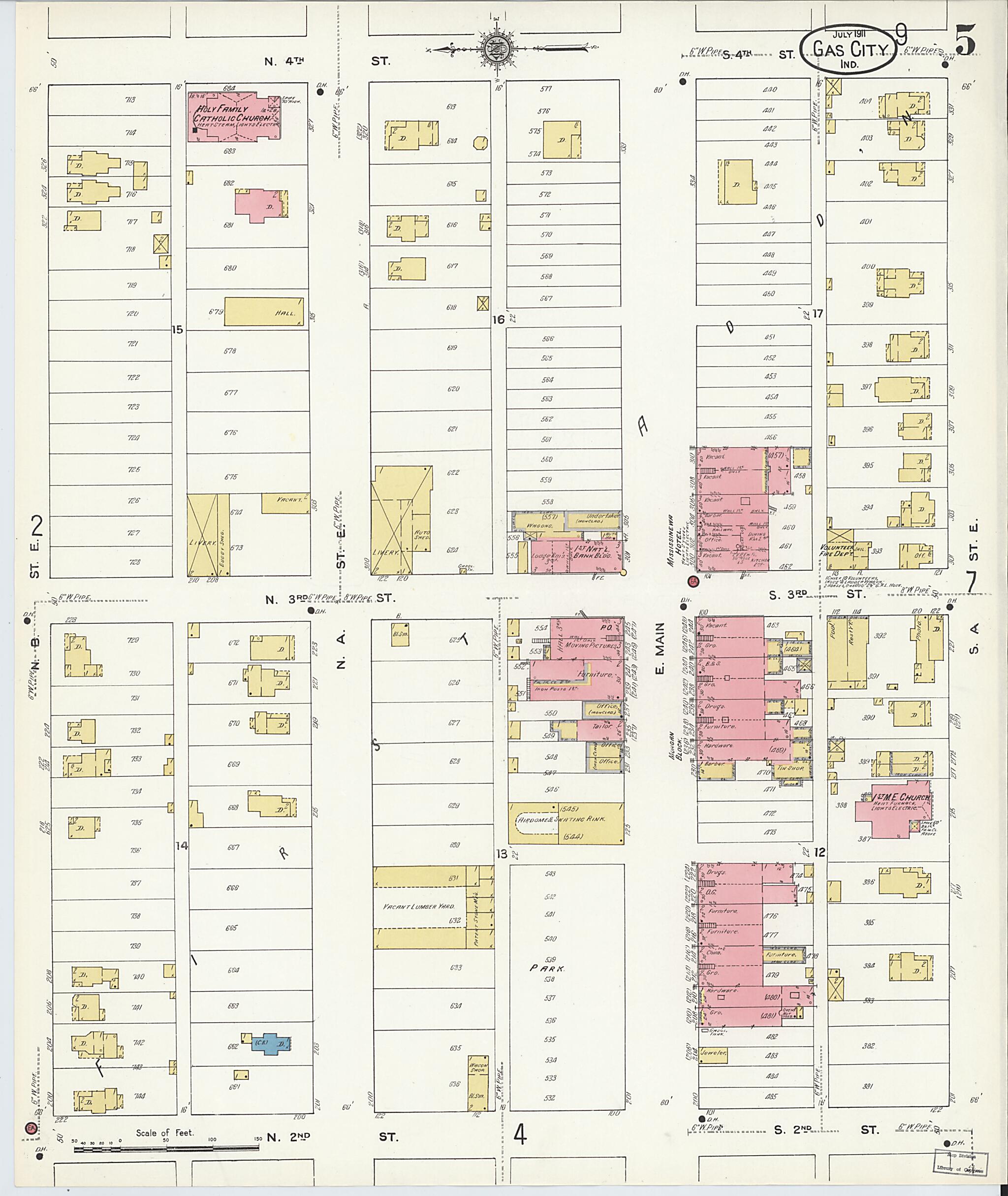 Gas City, Grant County, Indiana 1911 (Sheet 5 of 10) by Relic Map Company