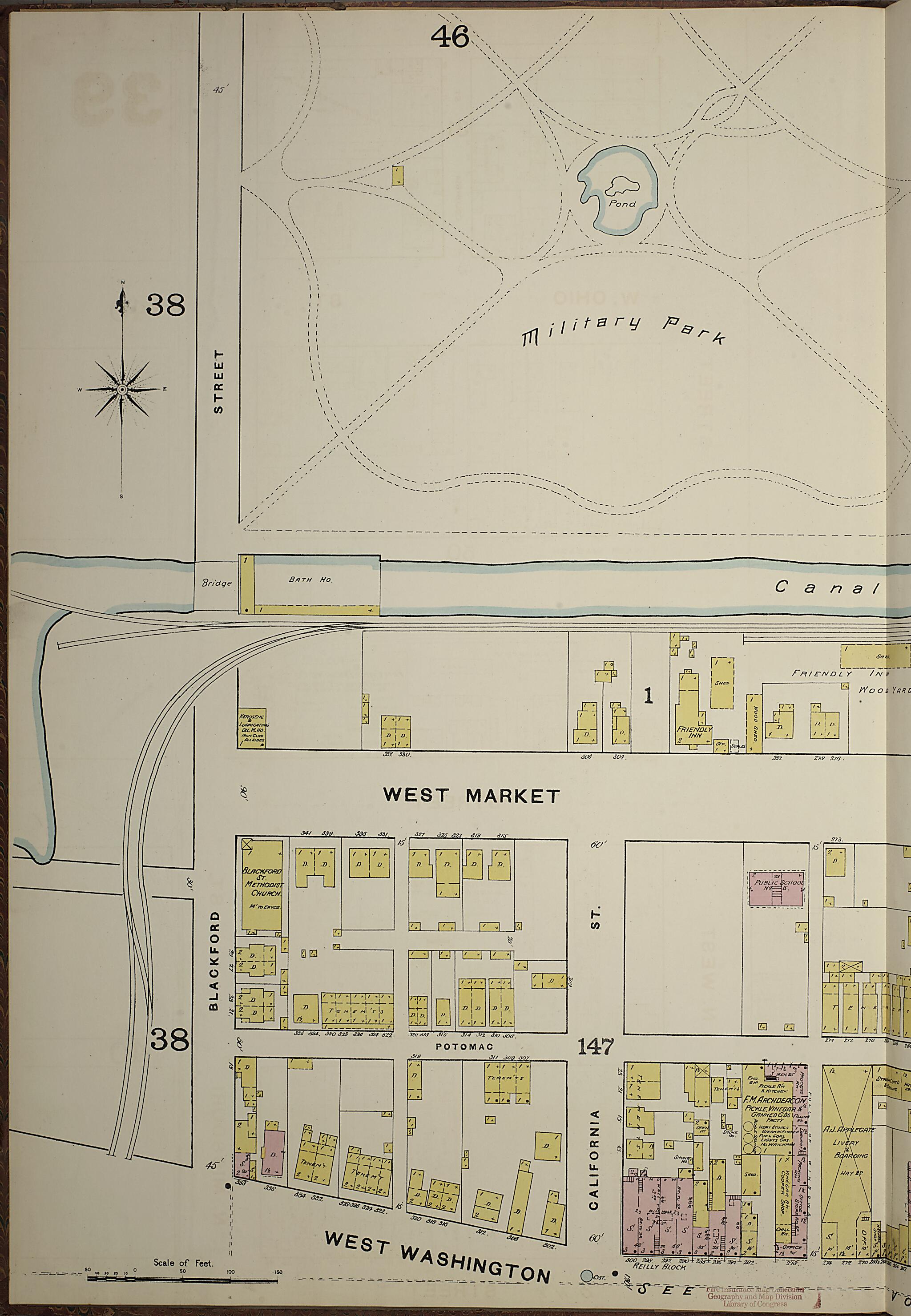 This old map of Indianapolis, Marion County, Indiana was created by Sanborn Map Company in 1887