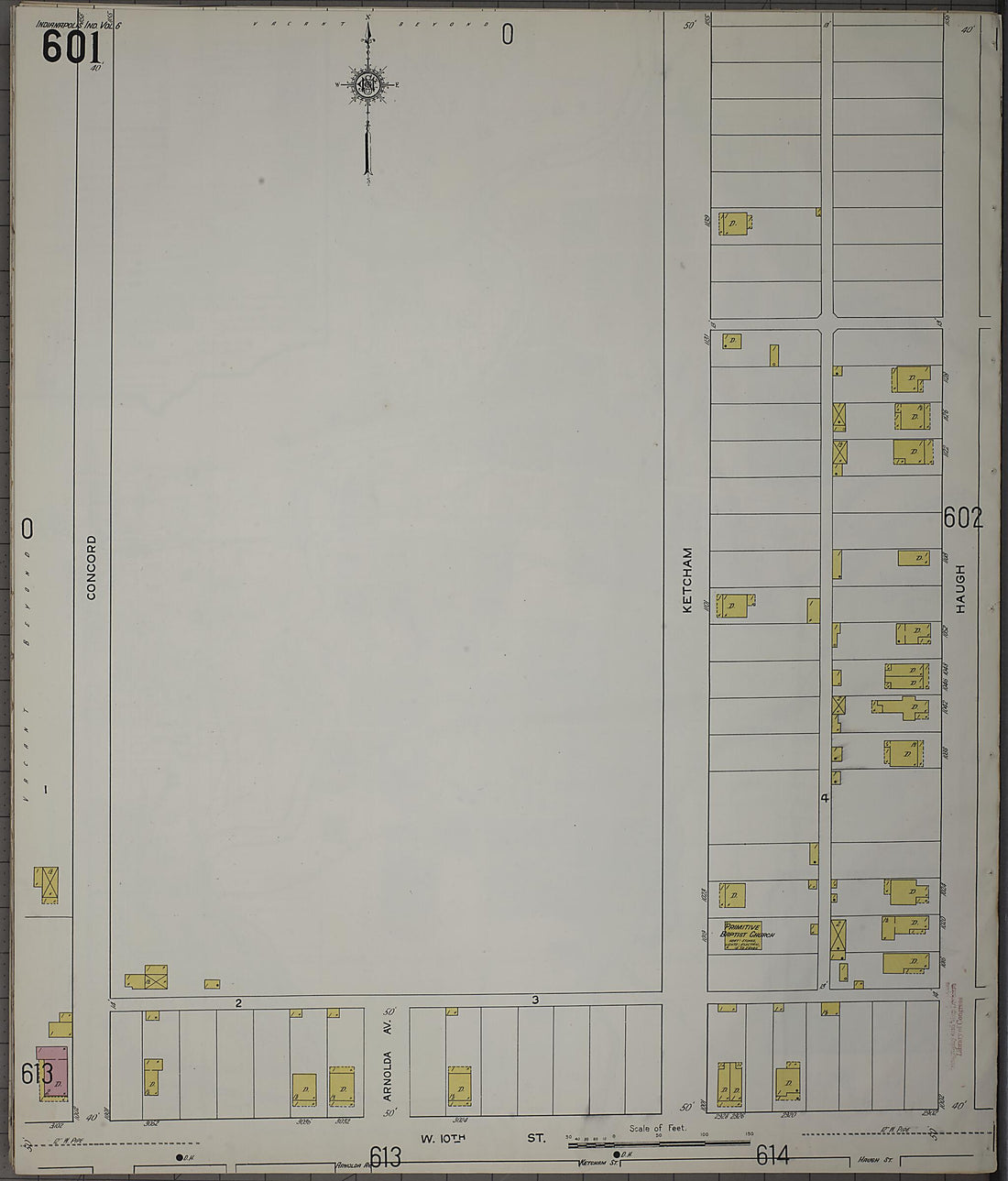 This old map of Indianapolis, Marion County, Indiana was created by Sanborn Map Company in 1915