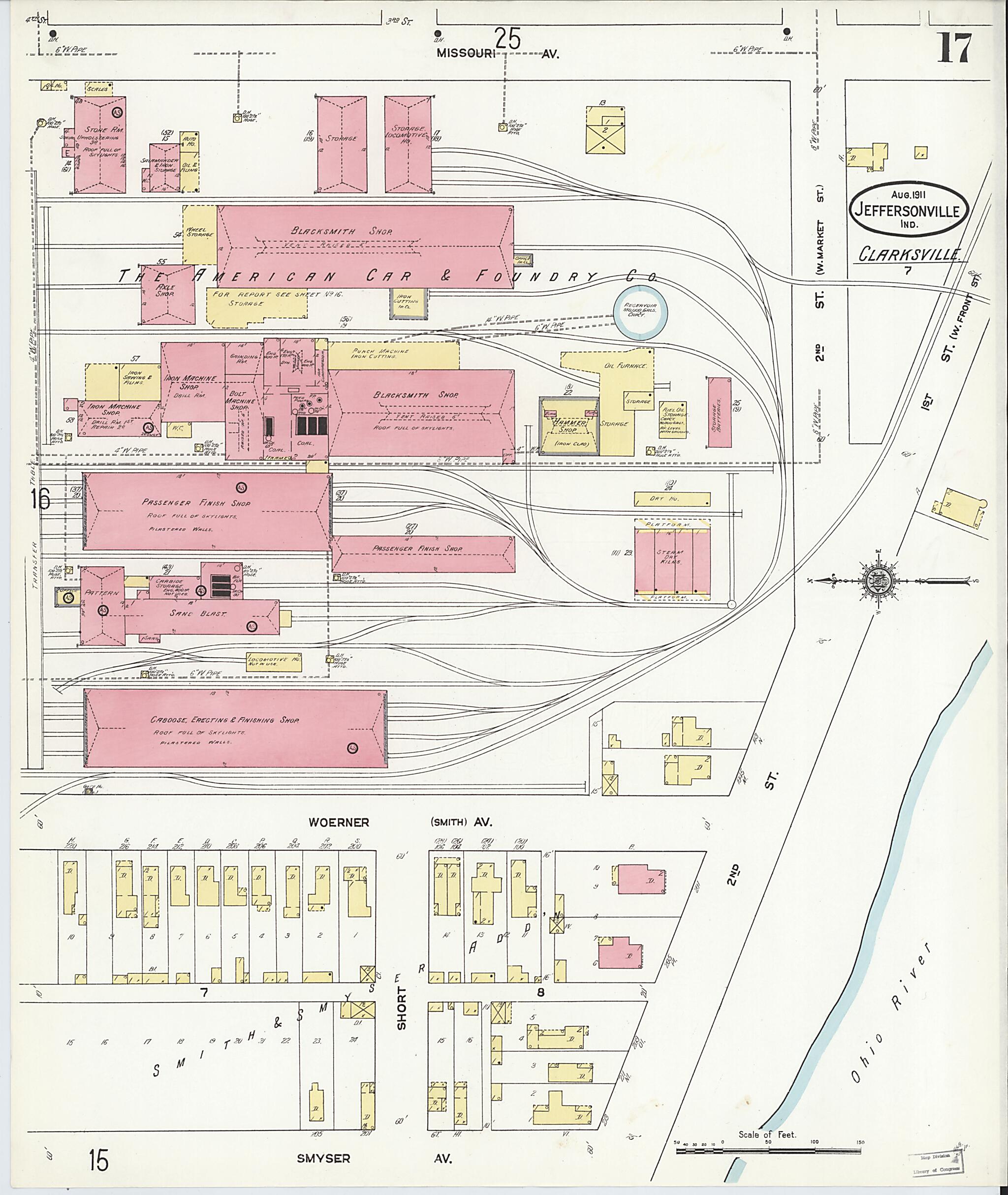 This old map of Port Fulton, Clark County, Indiana was created by Sanborn Map Company in 1911