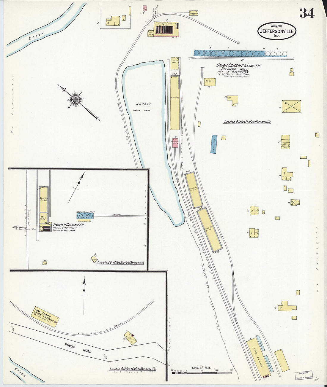 This old map of Port Fulton, Clark County, Indiana was created by Sanborn Map Company in 1911