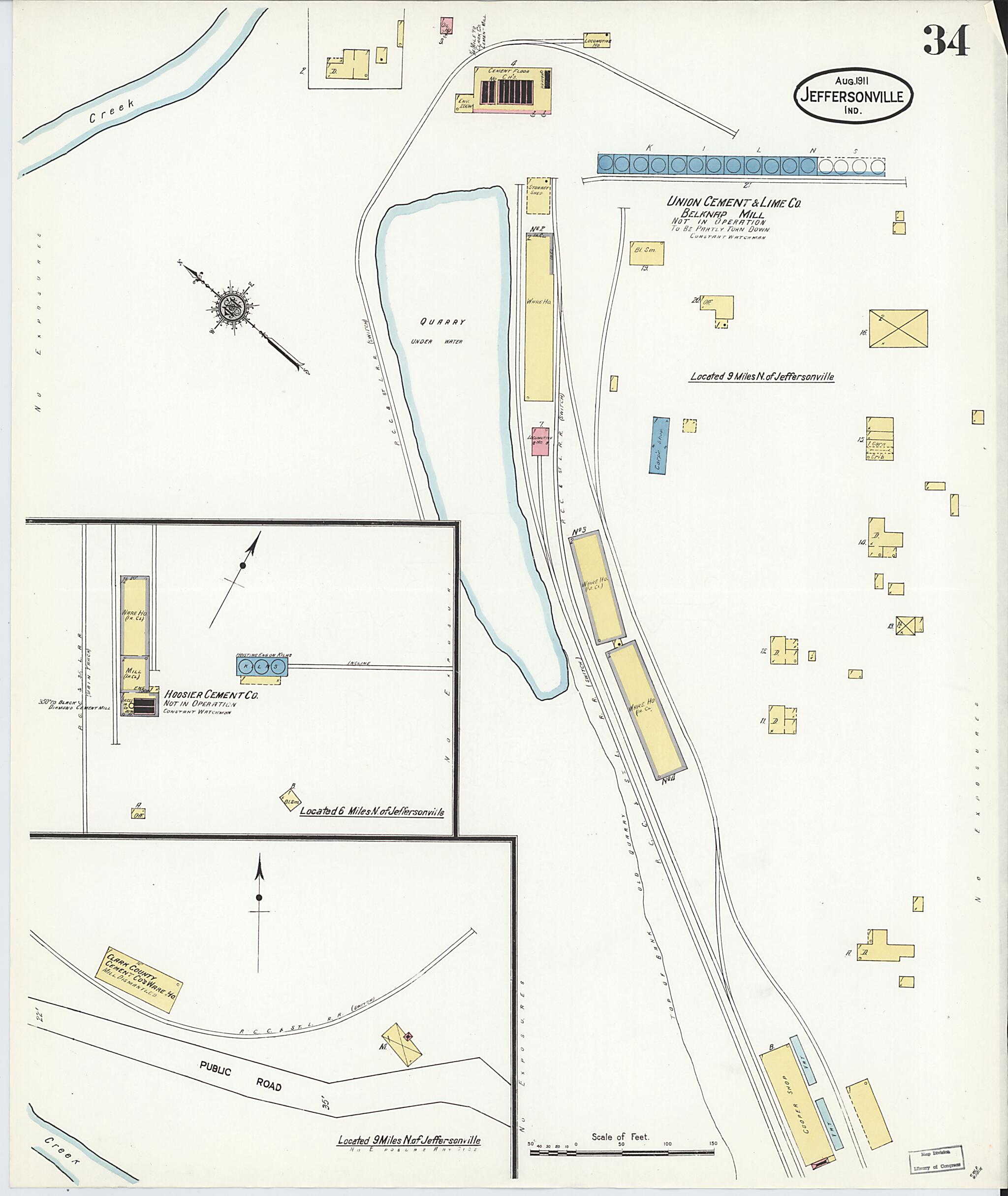 This old map of Port Fulton, Clark County, Indiana was created by Sanborn Map Company in 1911