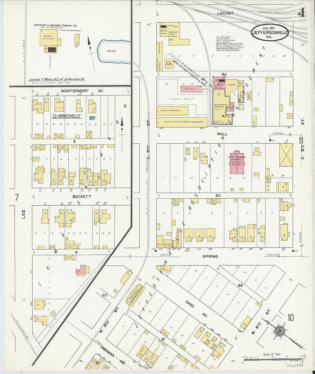This old map of Port Fulton, Clark County, Indiana was created by Sanborn Map Company in 1911