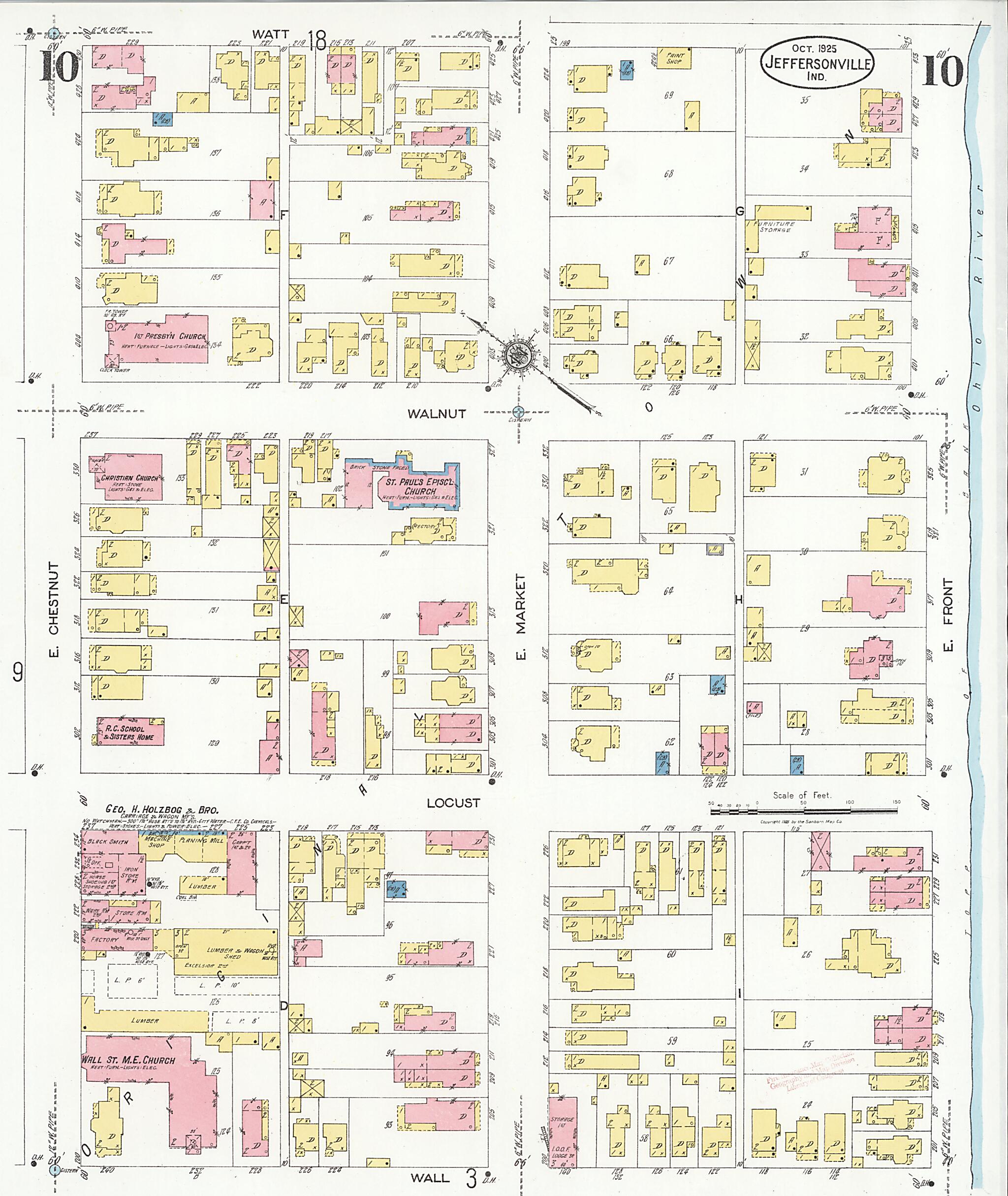 This old map of Speeds, Clark County, Indiana was created by Sanborn Map Company in 1925