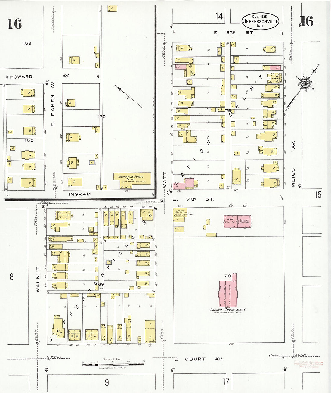 This old map of Speeds, Clark County, Indiana was created by Sanborn Map Company in 1925