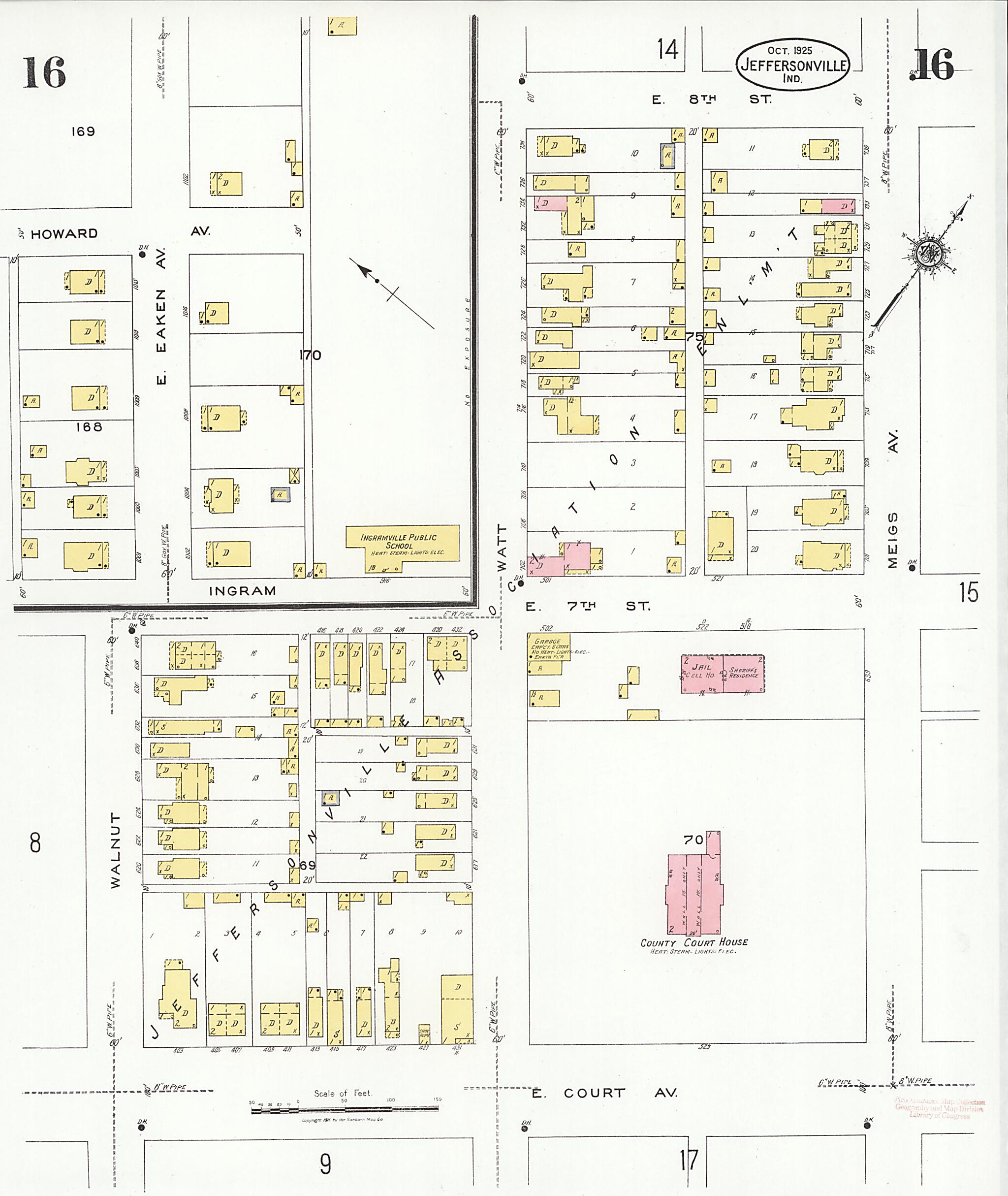 This old map of Speeds, Clark County, Indiana was created by Sanborn Map Company in 1925