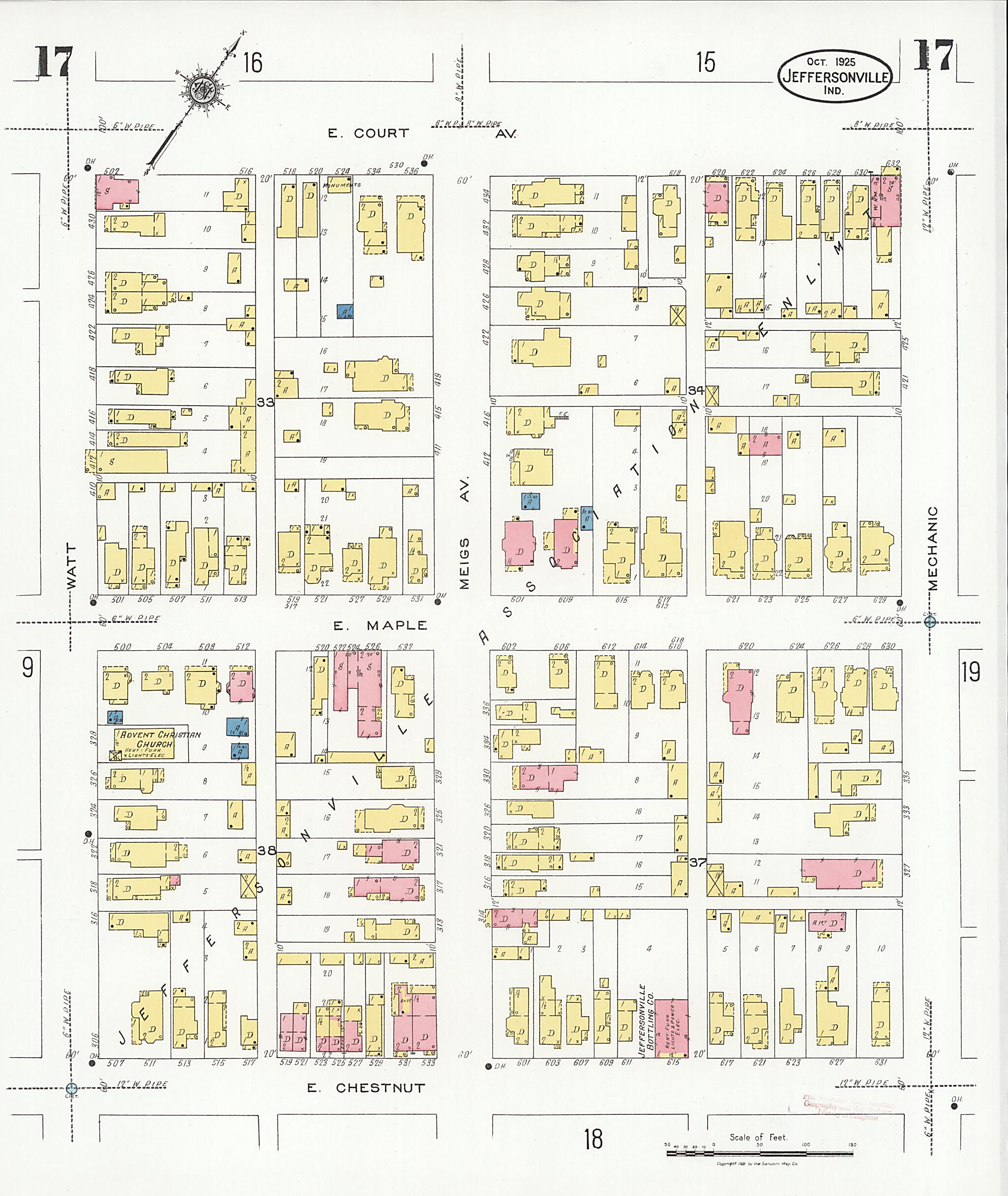 This old map of Speeds, Clark County, Indiana was created by Sanborn Map Company in 1925