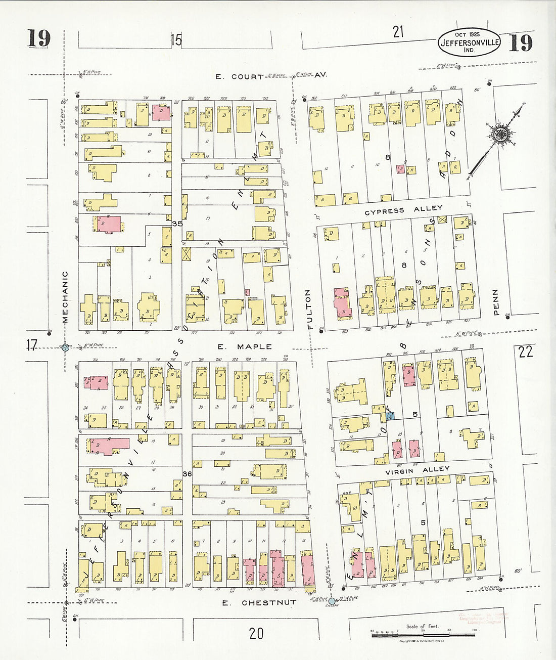 This old map of Speeds, Clark County, Indiana was created by Sanborn Map Company in 1925