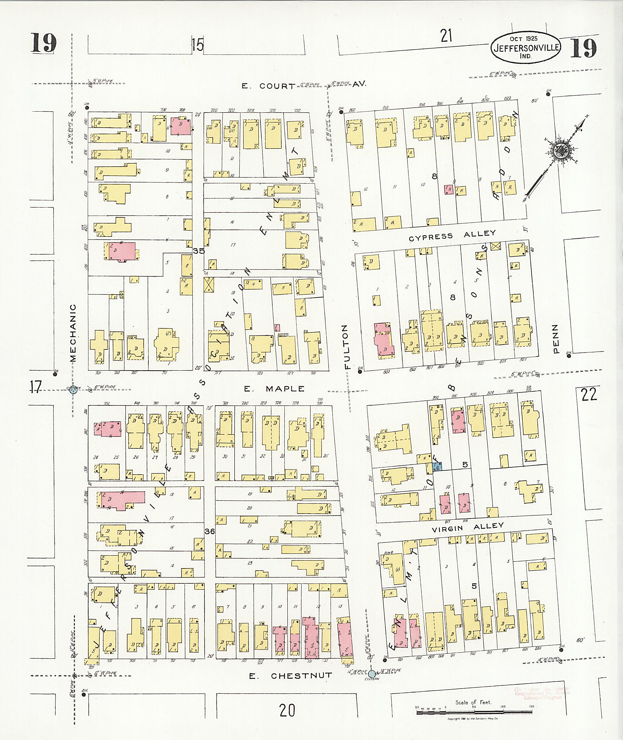 This old map of Speeds, Clark County, Indiana was created by Sanborn Map Company in 1925