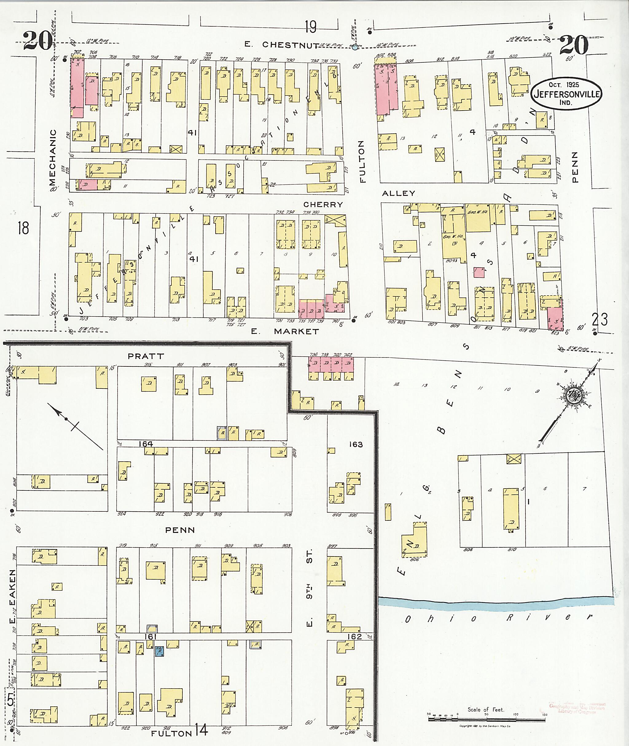 This old map of Speeds, Clark County, Indiana was created by Sanborn Map Company in 1925