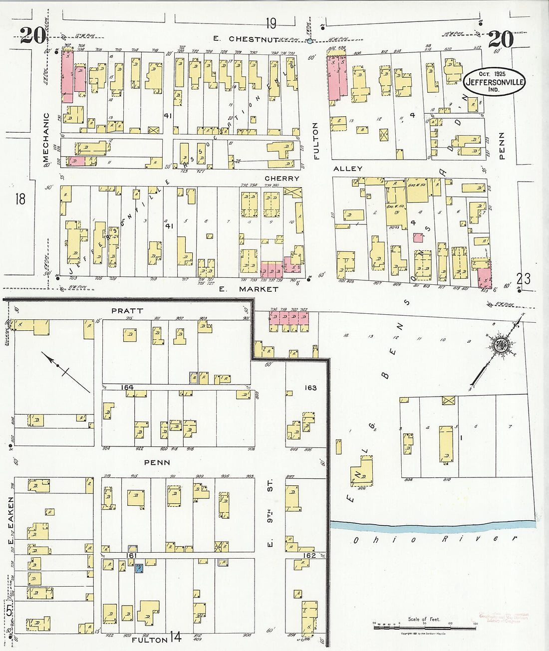 This old map of Speeds, Clark County, Indiana was created by Sanborn Map Company in 1925