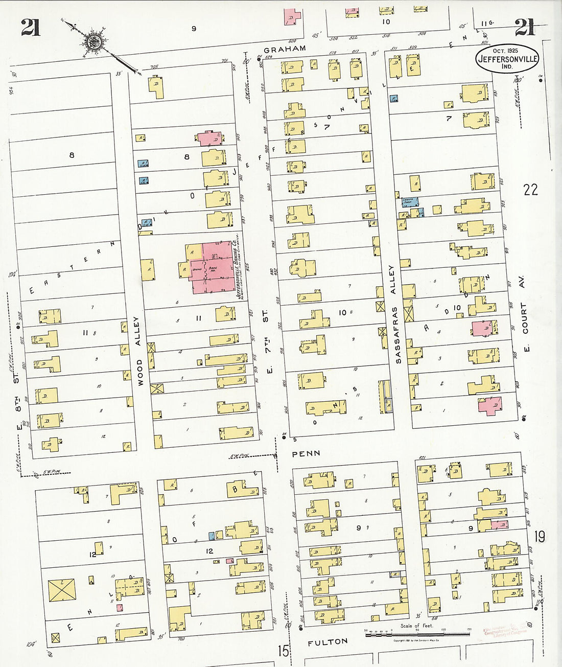This old map of Speeds, Clark County, Indiana was created by Sanborn Map Company in 1925
