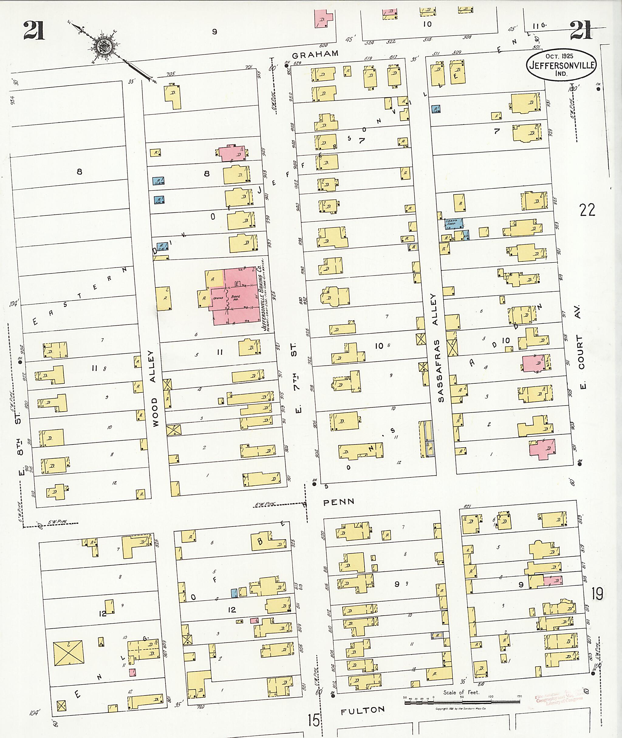 This old map of Speeds, Clark County, Indiana was created by Sanborn Map Company in 1925
