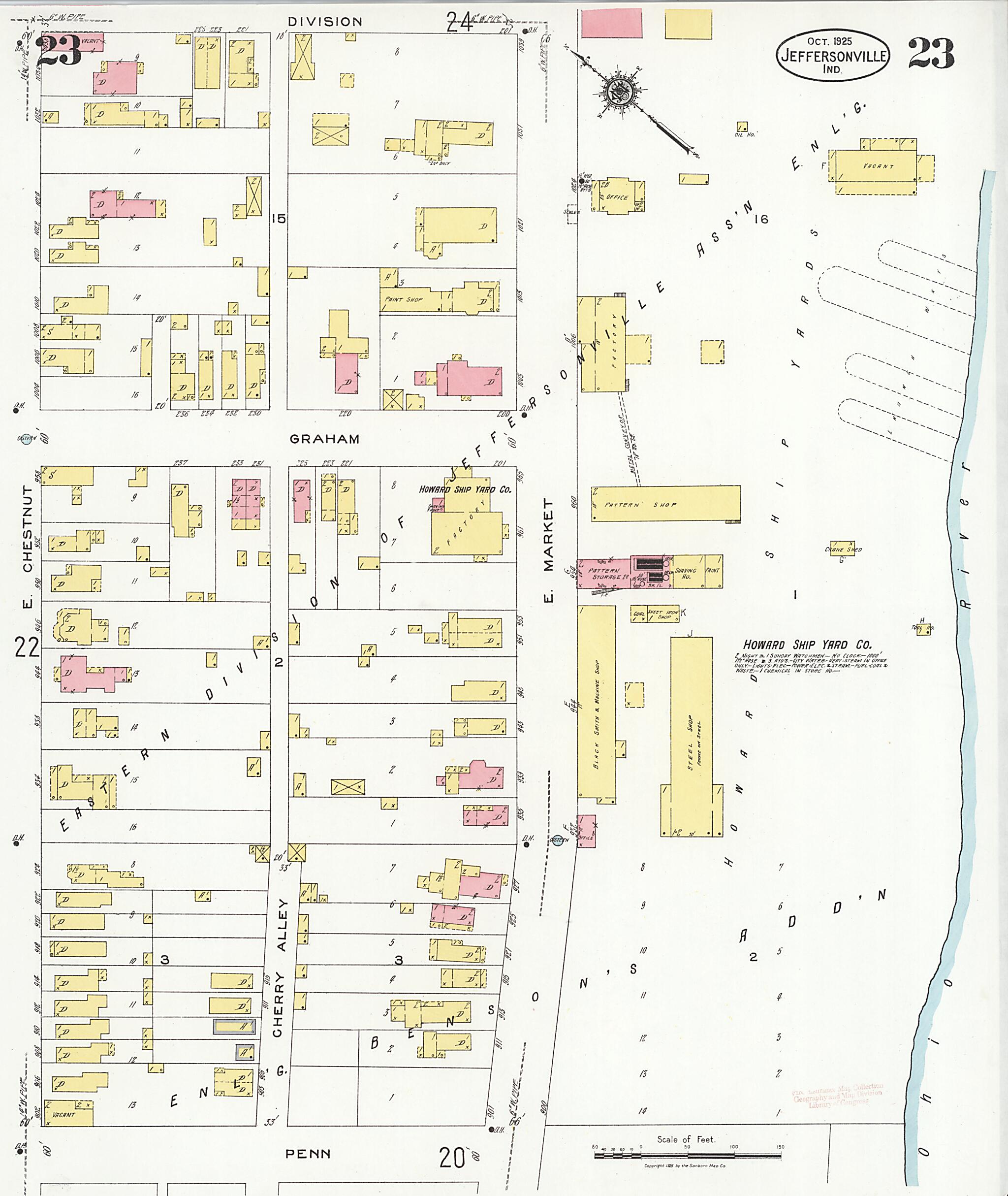 This old map of Speeds, Clark County, Indiana was created by Sanborn Map Company in 1925