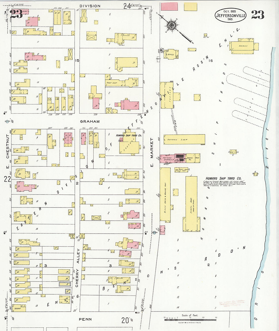 This old map of Speeds, Clark County, Indiana was created by Sanborn Map Company in 1925