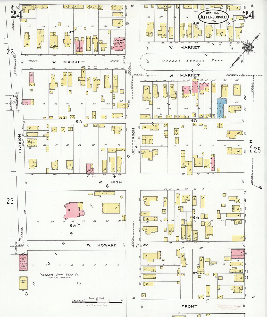 This old map of Speeds, Clark County, Indiana was created by Sanborn Map Company in 1925