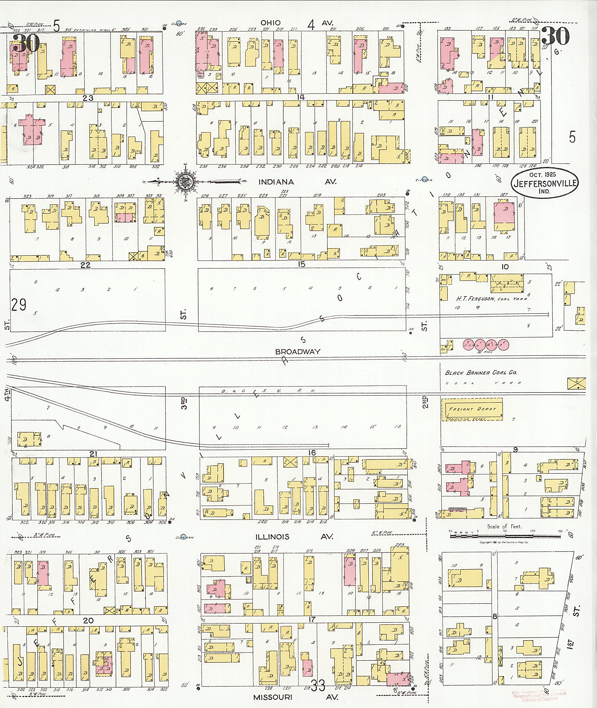 This old map of Speeds, Clark County, Indiana was created by Sanborn Map Company in 1925