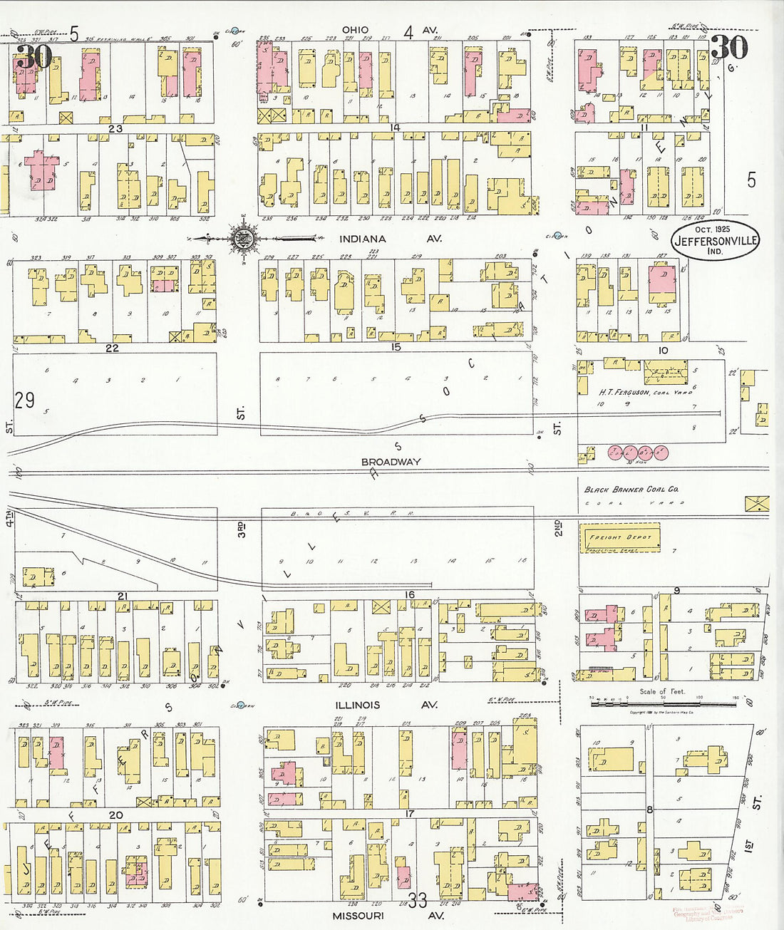 This old map of Speeds, Clark County, Indiana was created by Sanborn Map Company in 1925