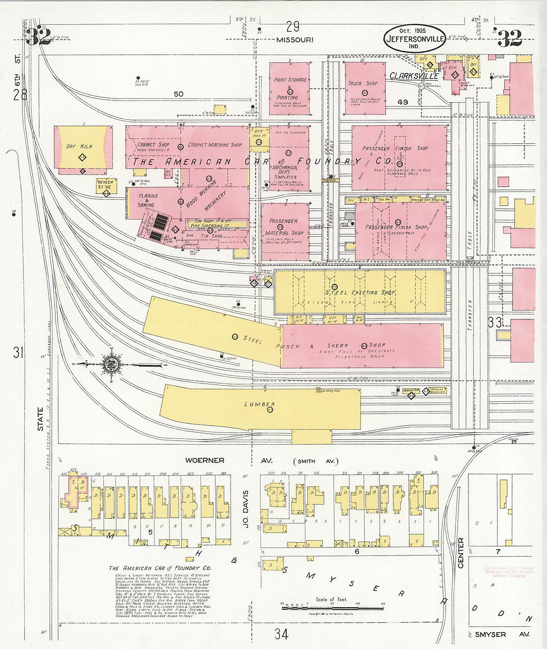 This old map of Speeds, Clark County, Indiana was created by Sanborn Map Company in 1925