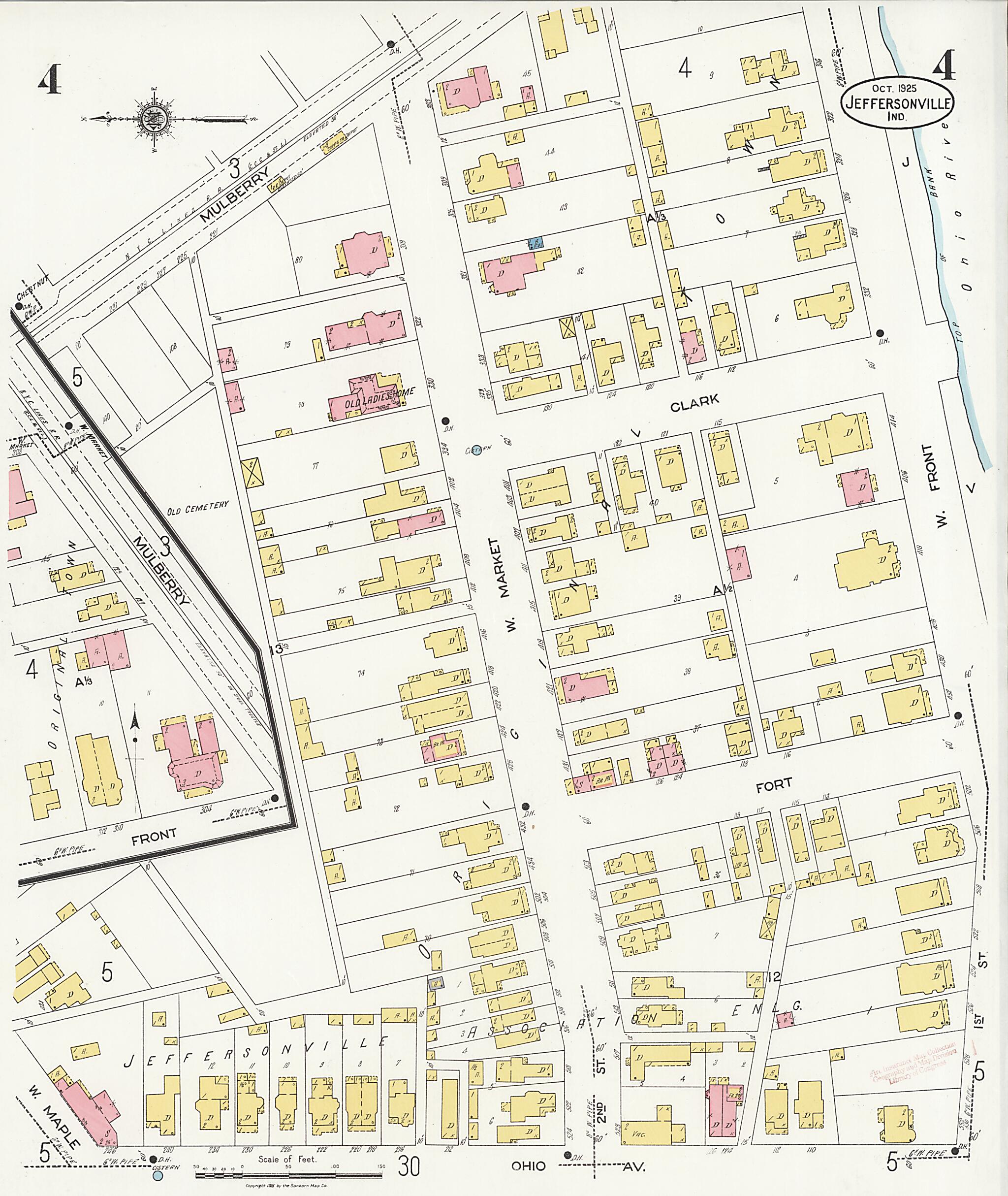 This old map of Speeds, Clark County, Indiana was created by Sanborn Map Company in 1925