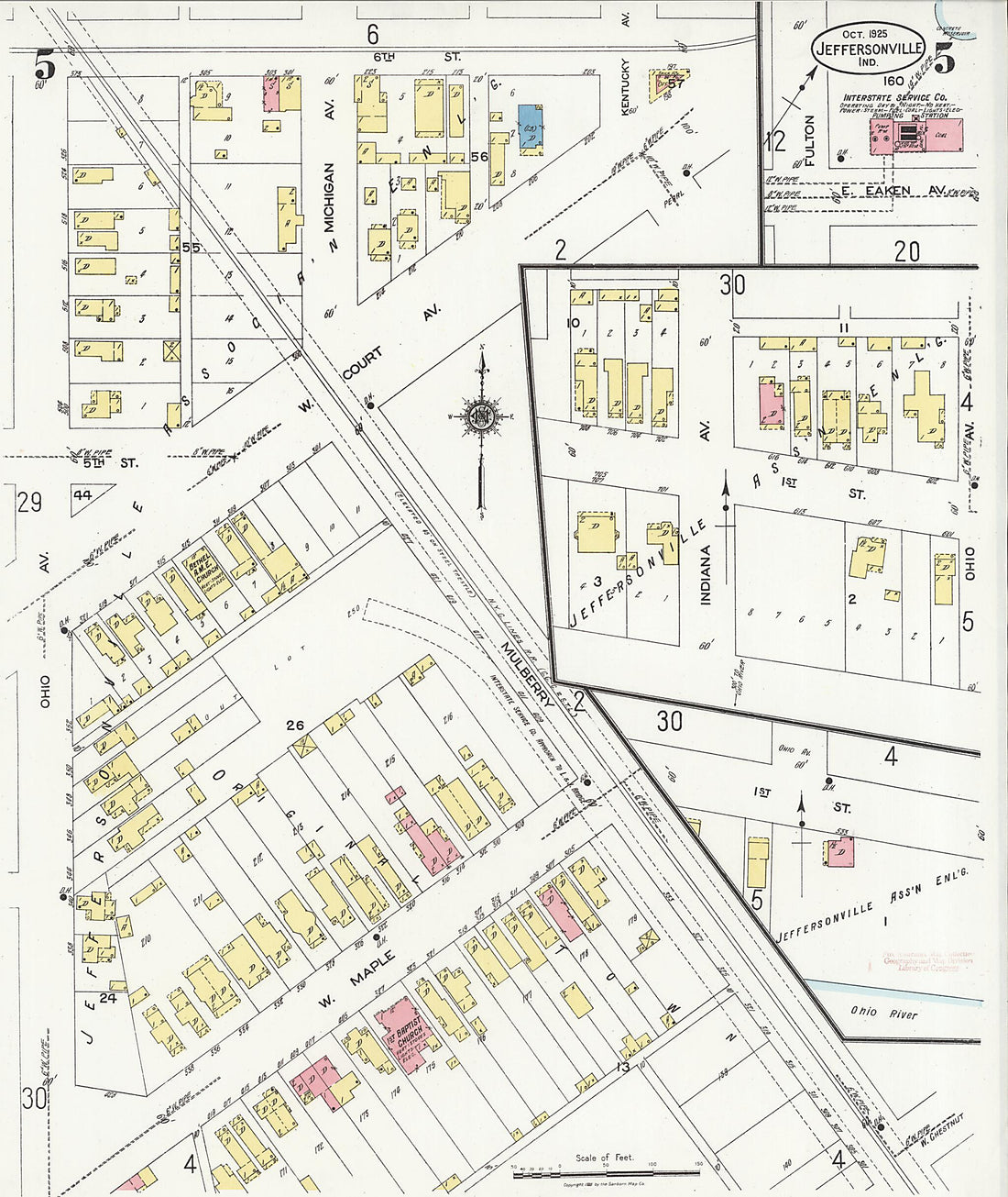 This old map of Speeds, Clark County, Indiana was created by Sanborn Map Company in 1925