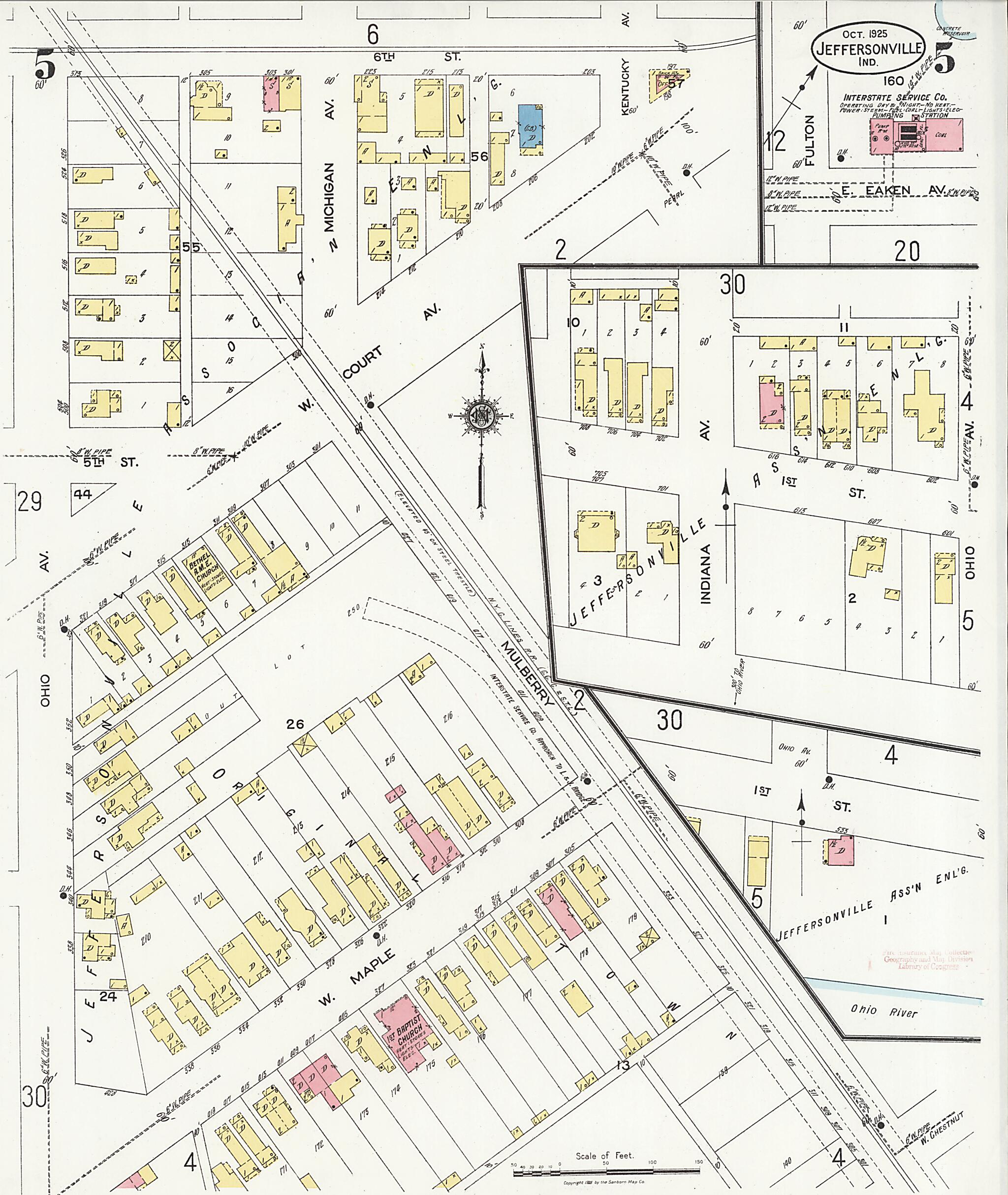 This old map of Speeds, Clark County, Indiana was created by Sanborn Map Company in 1925