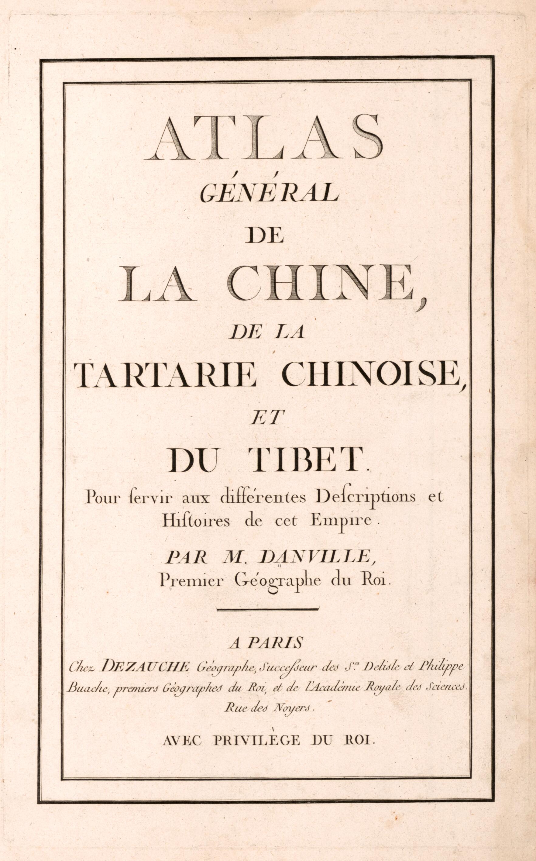 This old map of Atlas Général De La Chine, De La Tartarie Chinoise, Et Du Tibet : Pour Servir Aux Différentes Descriptions Et Histoires De Cet Empire (Atlas De La Chine) from 1790 was created by Jean Baptiste Bourguignon D Anville in 1790